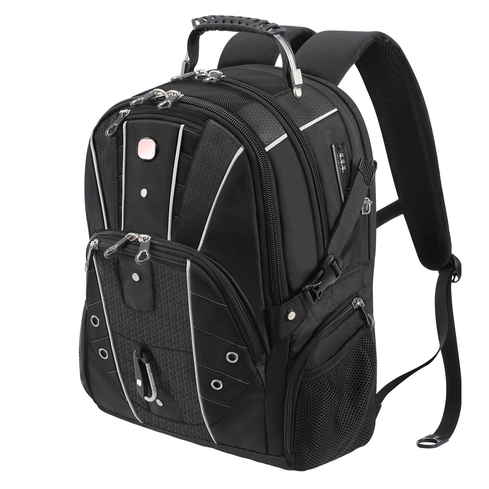 17" Laptop Backpack, USB C Charging, Anti Theft, Large Capacity, Multi Compartme1