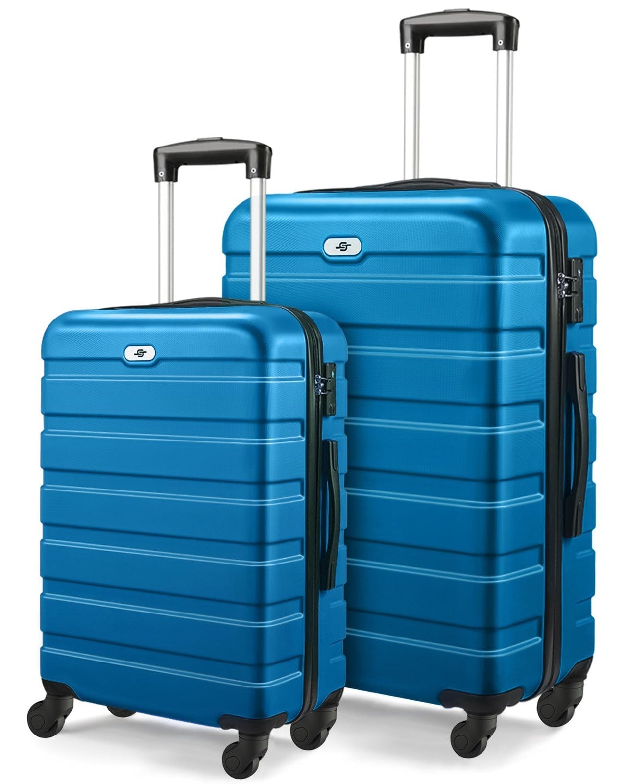 2-Piece Hard Shell Luggage Set with Spinner Wheels & TSA Lock - 20" & 24" Travel0