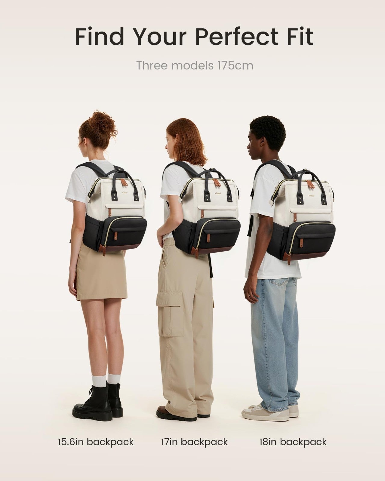 Stylish 15.6" Laptop Backpack for Women, Waterproof Large Capacity Work & Travel4