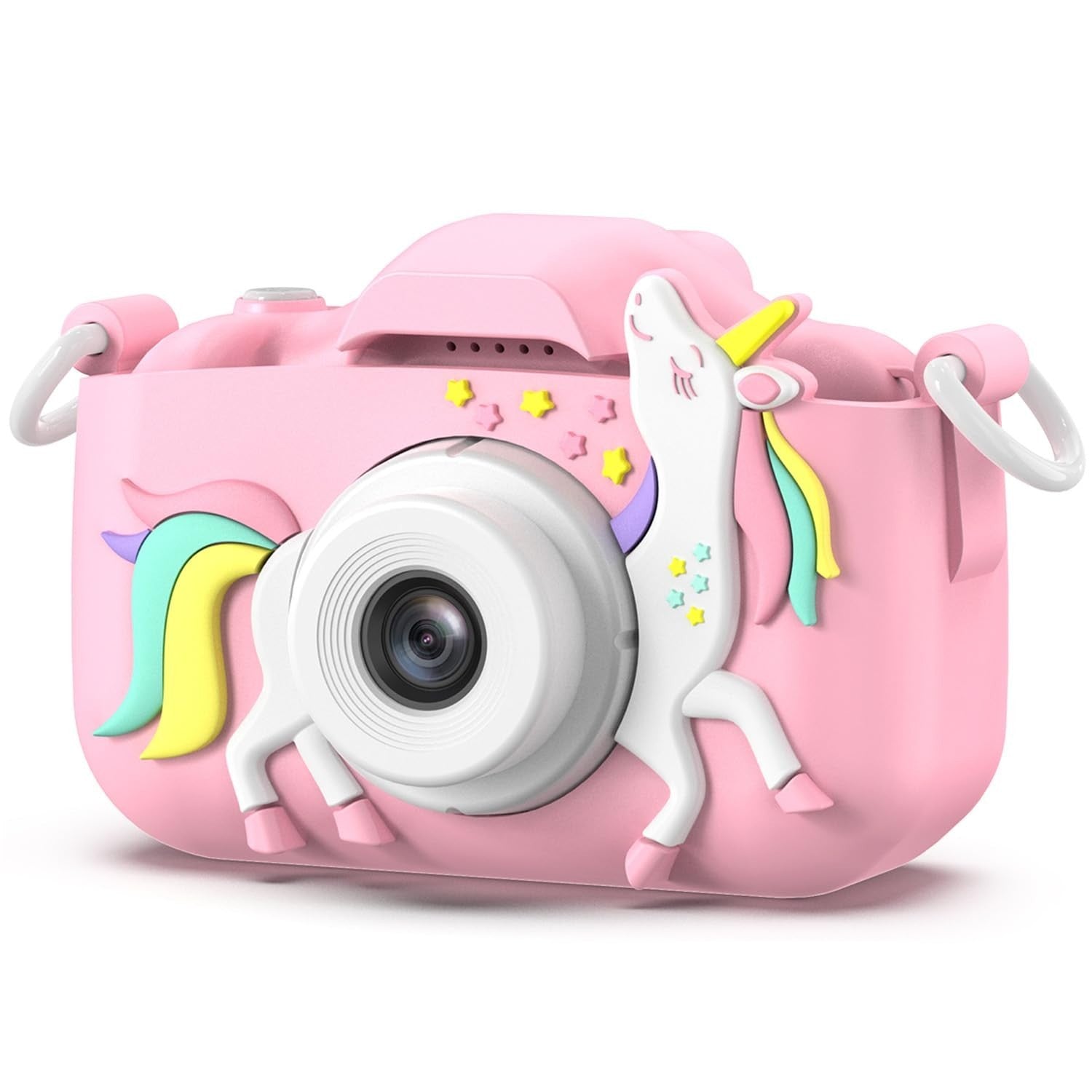 Kids Digital Camera for 3 8 Year Olds, Cartoon Soft Cover, Video Camcorder Gift1