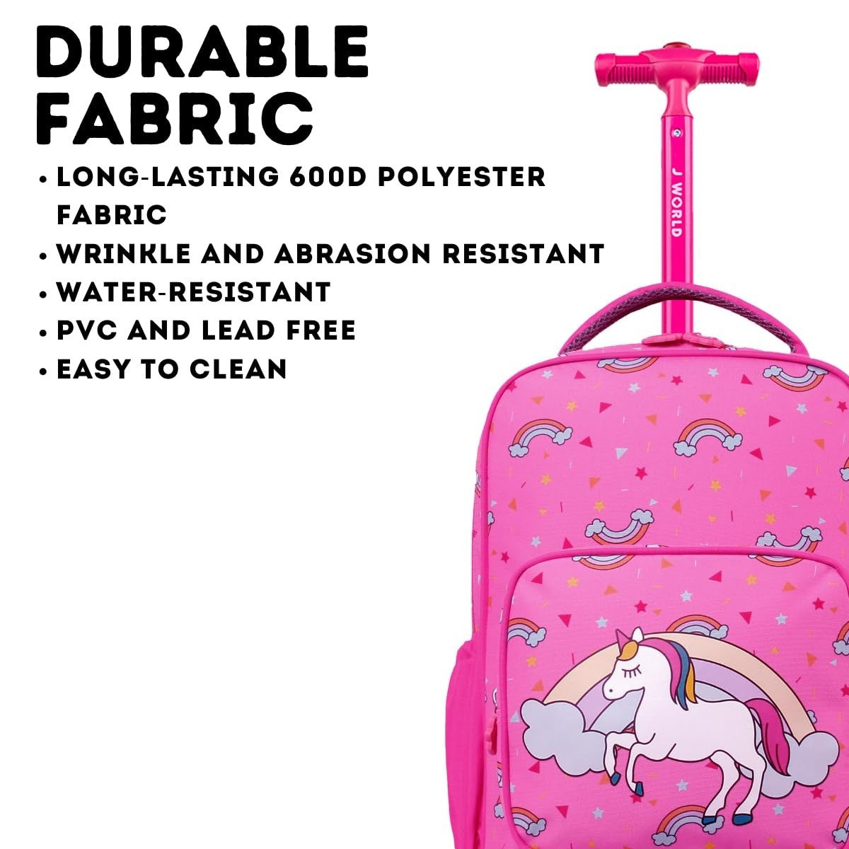 Sparkle Rolling Backpack for Kids   Lightweight, Durable, School Travel Bag4