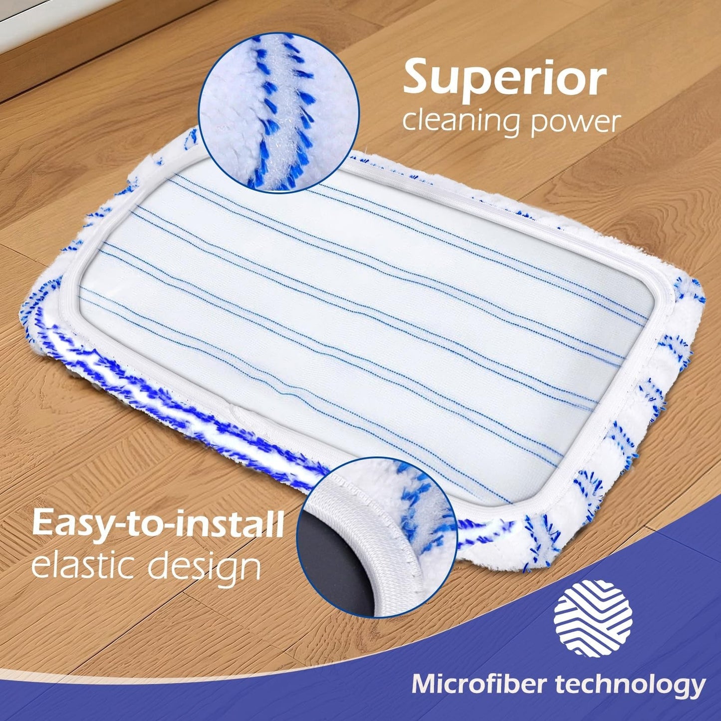 16" Large Microfiber Mop - Versatile Floor Cleaning Tool for Wet & Dry Use3