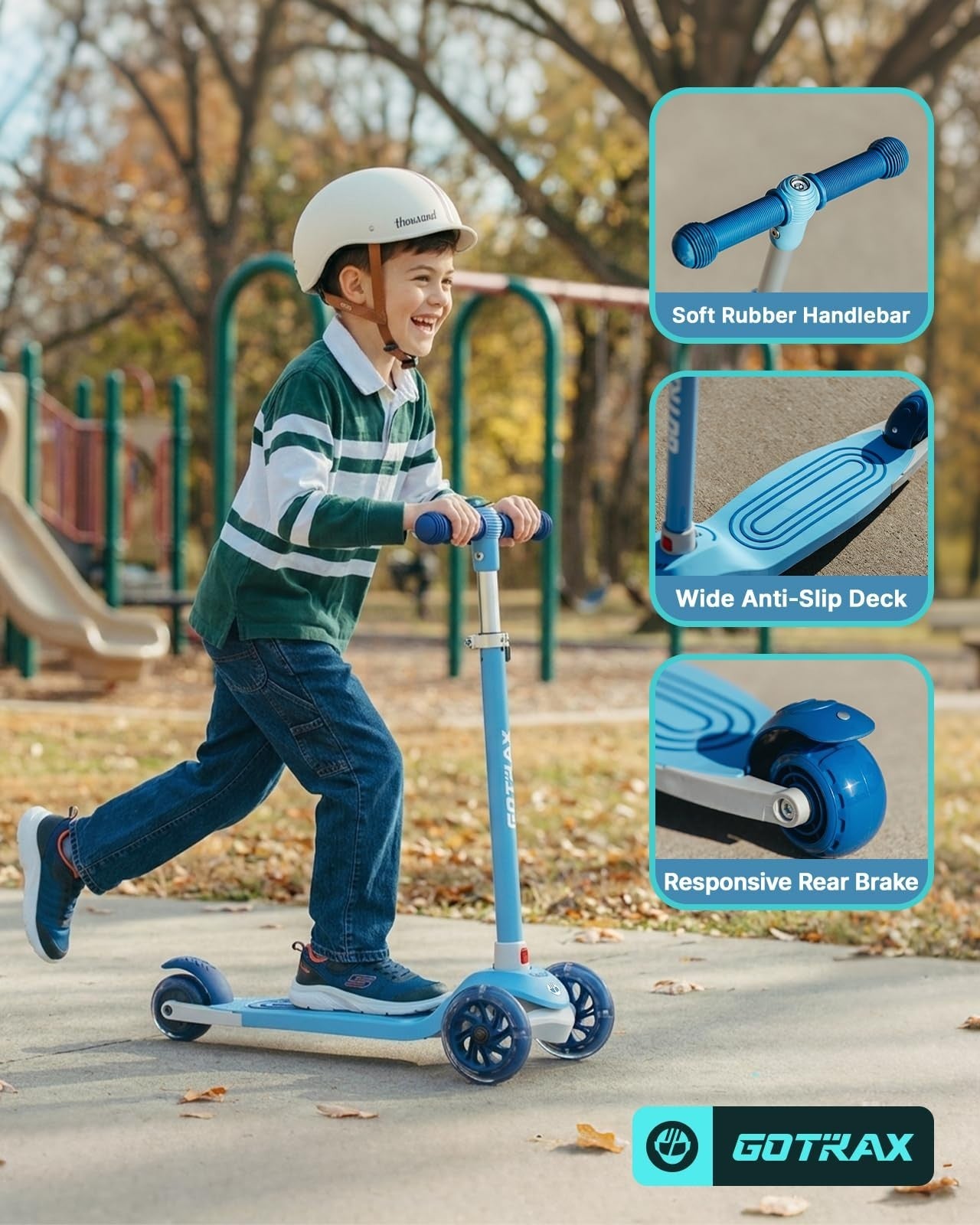 Kids Kick Scooter 3 Wheels for Boys & Girls Ages 2-8, Fun Outdoor Gift3