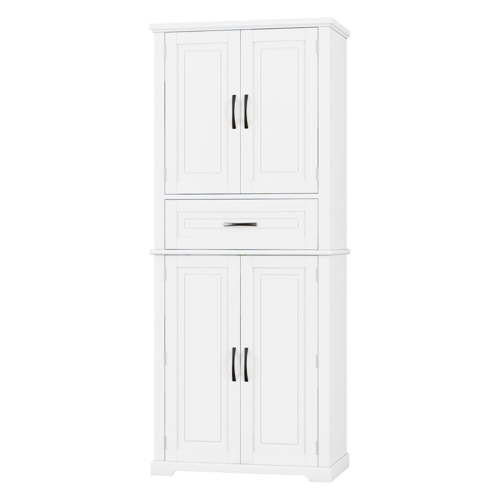 72" Tall Storage Cabinet - Kitchen Pantry with Adjustable Shelves & Slide Drawer7