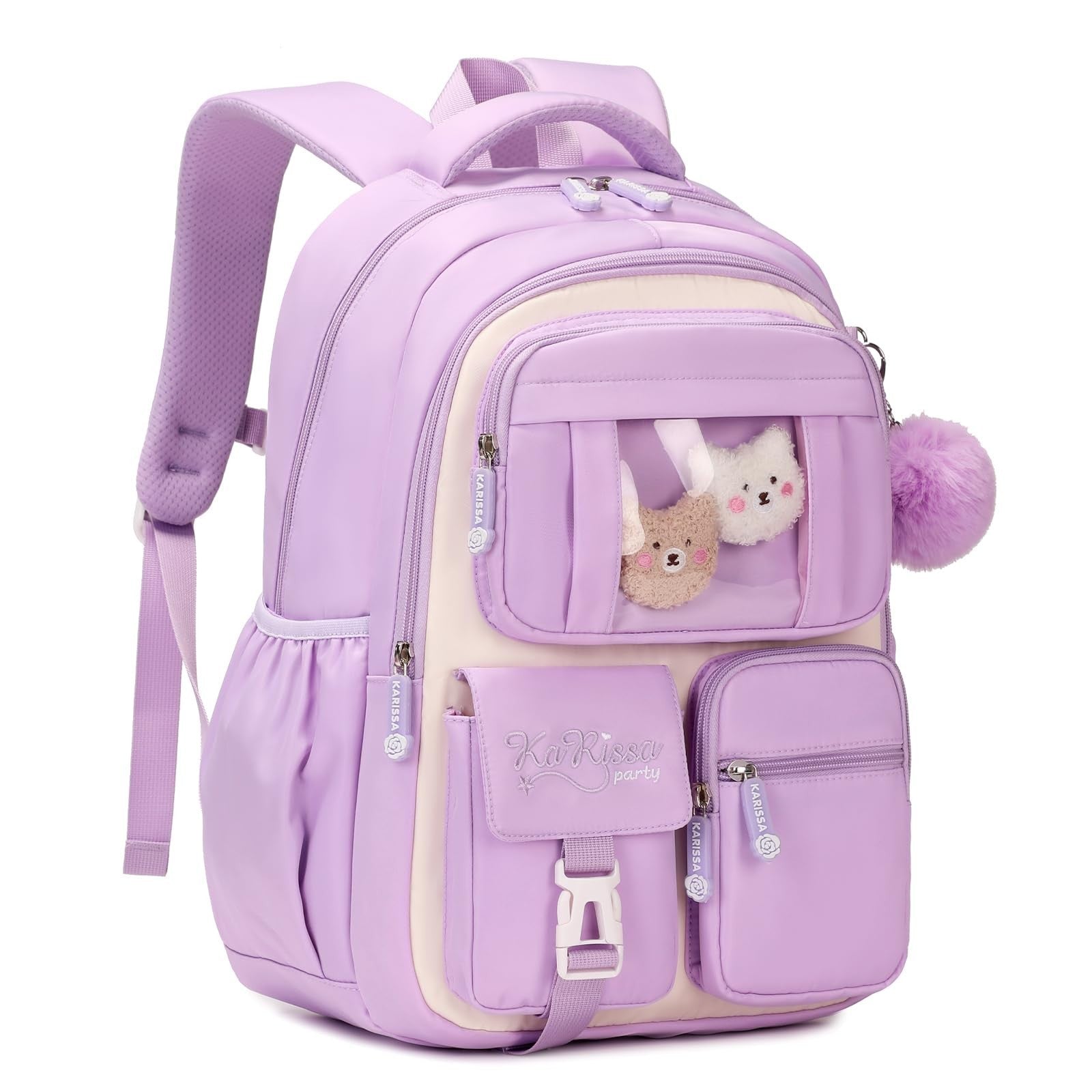 Kawaii Girls Backpack - Cute School Bag for Middle & Elementary Students, Purple8