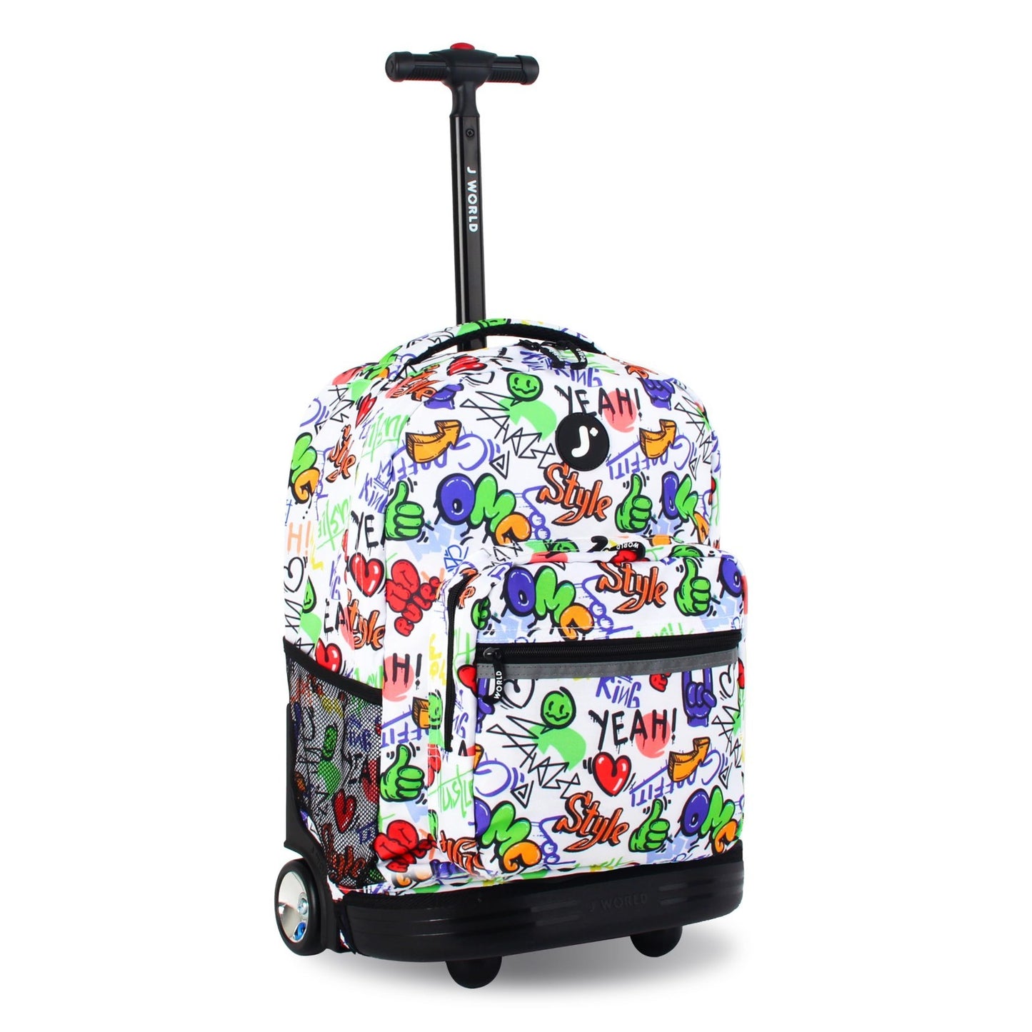 Kids Rolling Backpack with Wheels, 18" School Bookbag for Boys & Girls, Street A1