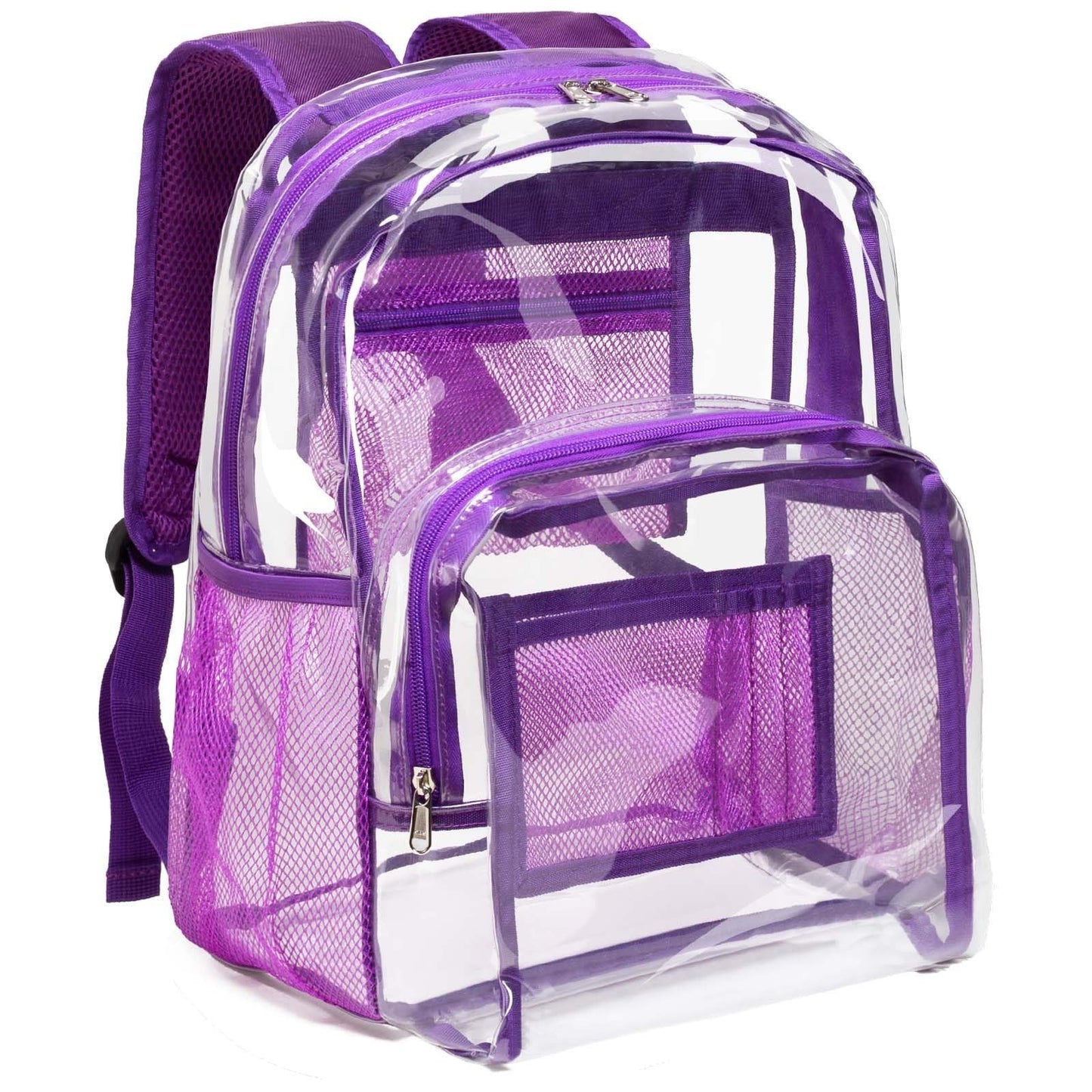 Clear PVC Backpack Heavy Duty Transparent Bag with Reinforced Straps - Large Cap1