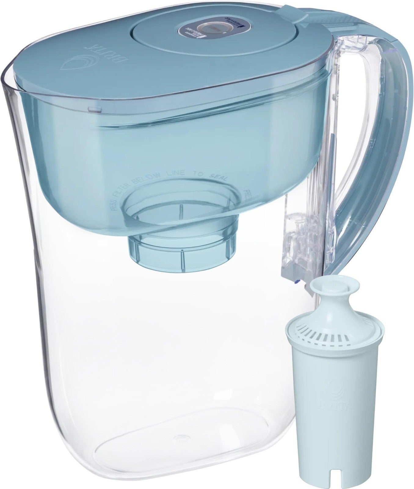6 Cup Water Filter Pitcher with 1 Filter   Reduces Chlorine, Copper, Mercury & C12