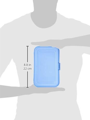 Large Pencil Case Storage Organizer   Durable Plastic School Supply Box, Multi C10