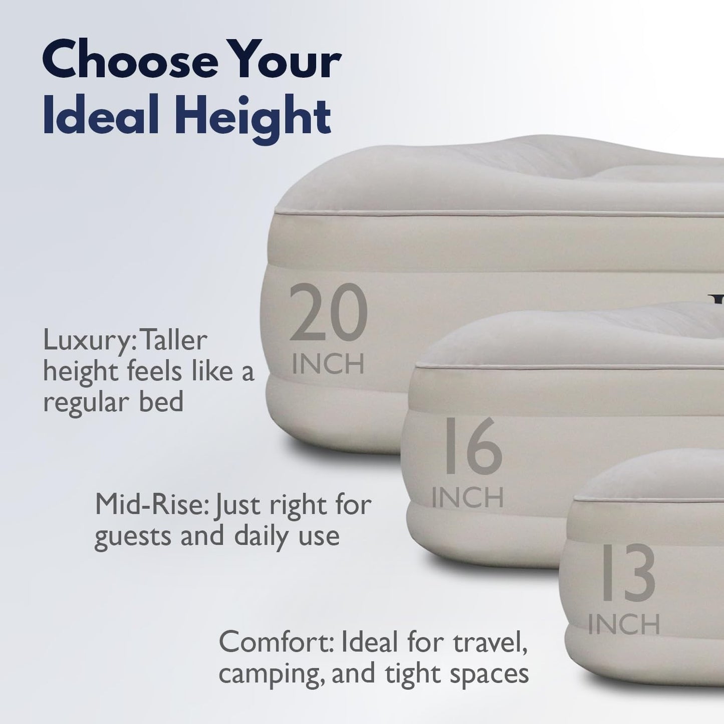Twin Air Mattress with Built in Pump, Inflatable Bed, Waterproof Top, 300lb Capa7