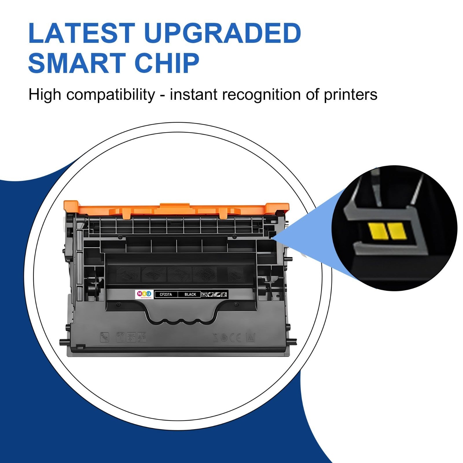 2 Pack Compatible Black Toner Cartridges CF237A for Enterprise M607n M608dn M6096