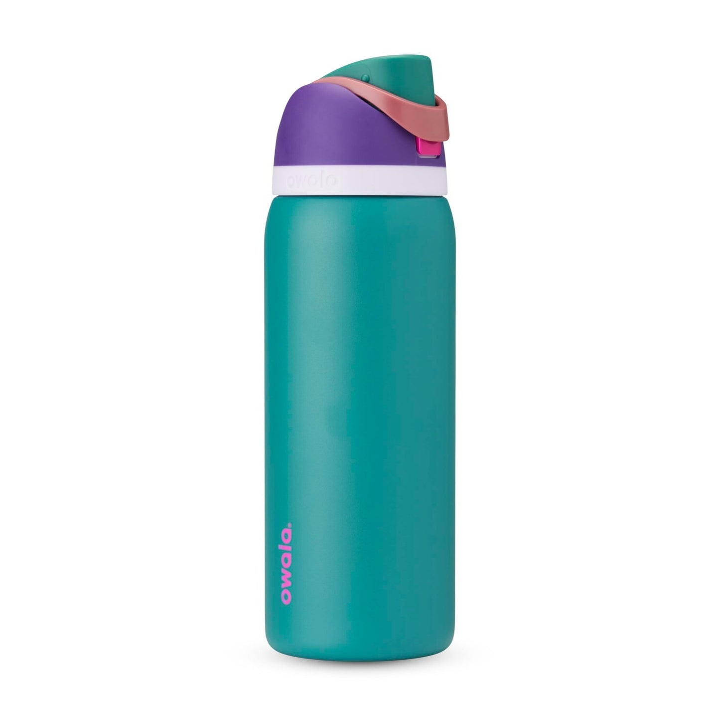 Stainless Steel Water Bottle 32oz   FreeSip Design   Purple/Blue 80s Ski Style1