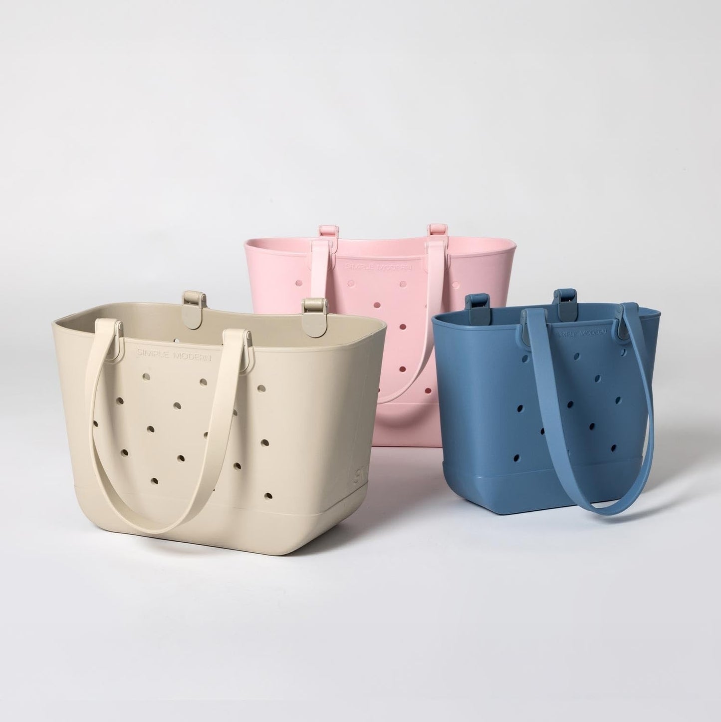 Large Waterproof Rubber Beach Tote Bag with Zipper Pocket | Travel, Pool & Groce6