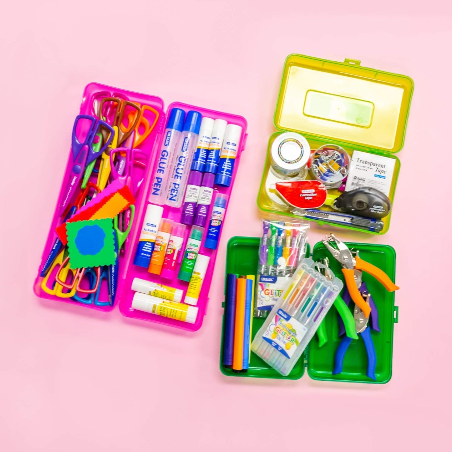 Multipurpose Stackable Pencil Box   24 Case, Ideal for School & Office Storage6