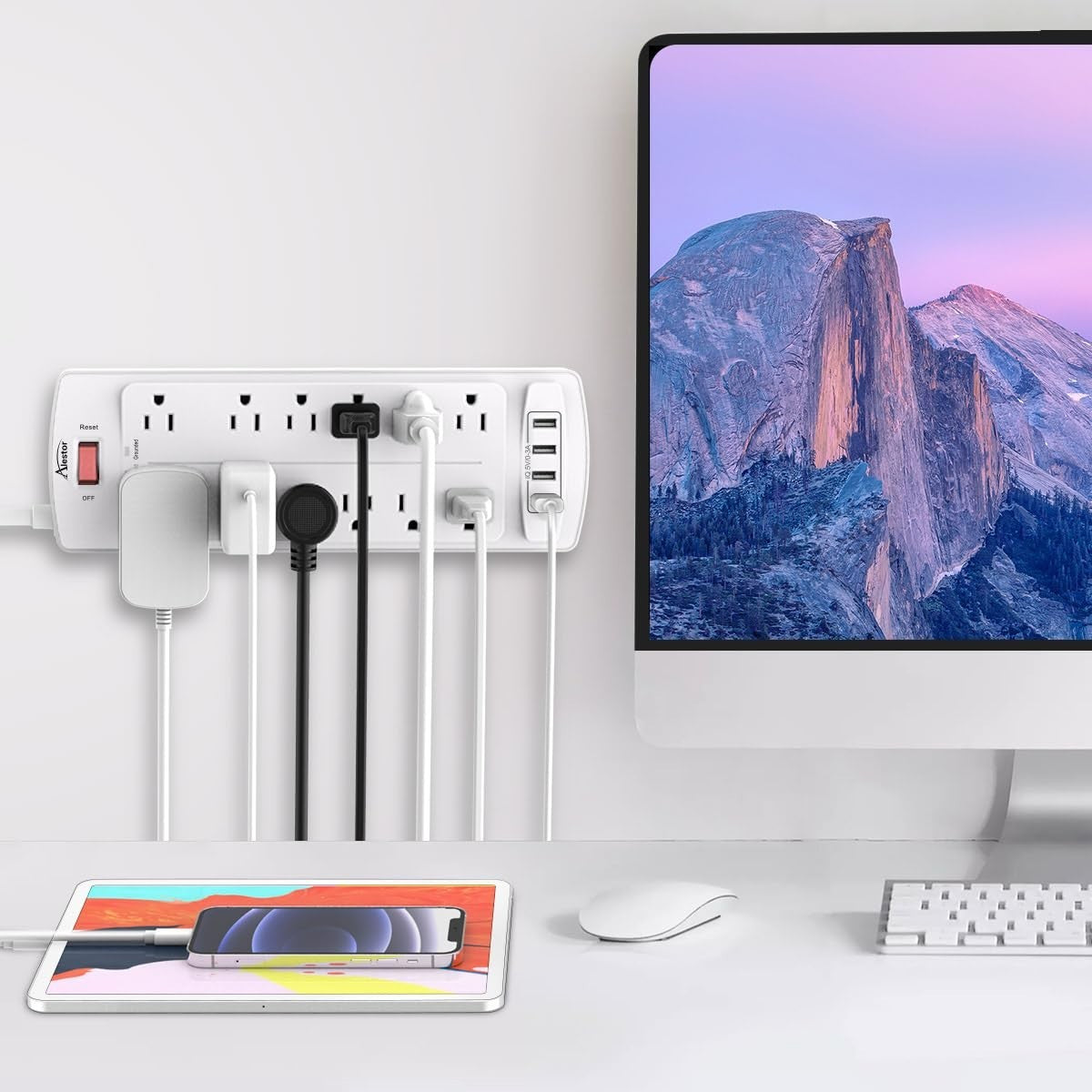 Surge Protector Power Strip with 12 Outlets, 4 USB Ports, 20ft Cord, 2700J ETL3