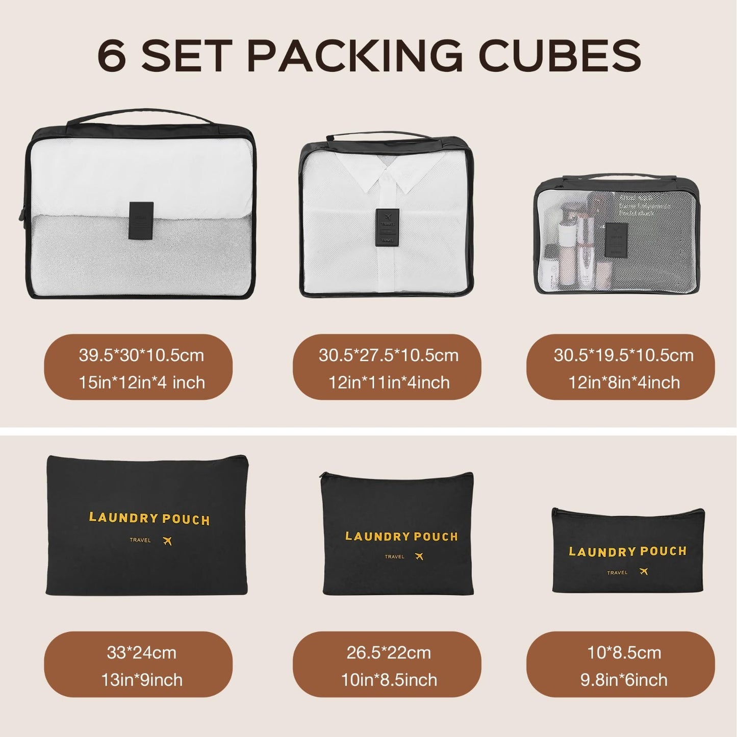 3 Piece Luggage Set - 20" 24" 28" ABS Hardshell Suitcases with Spinner Wheels &5