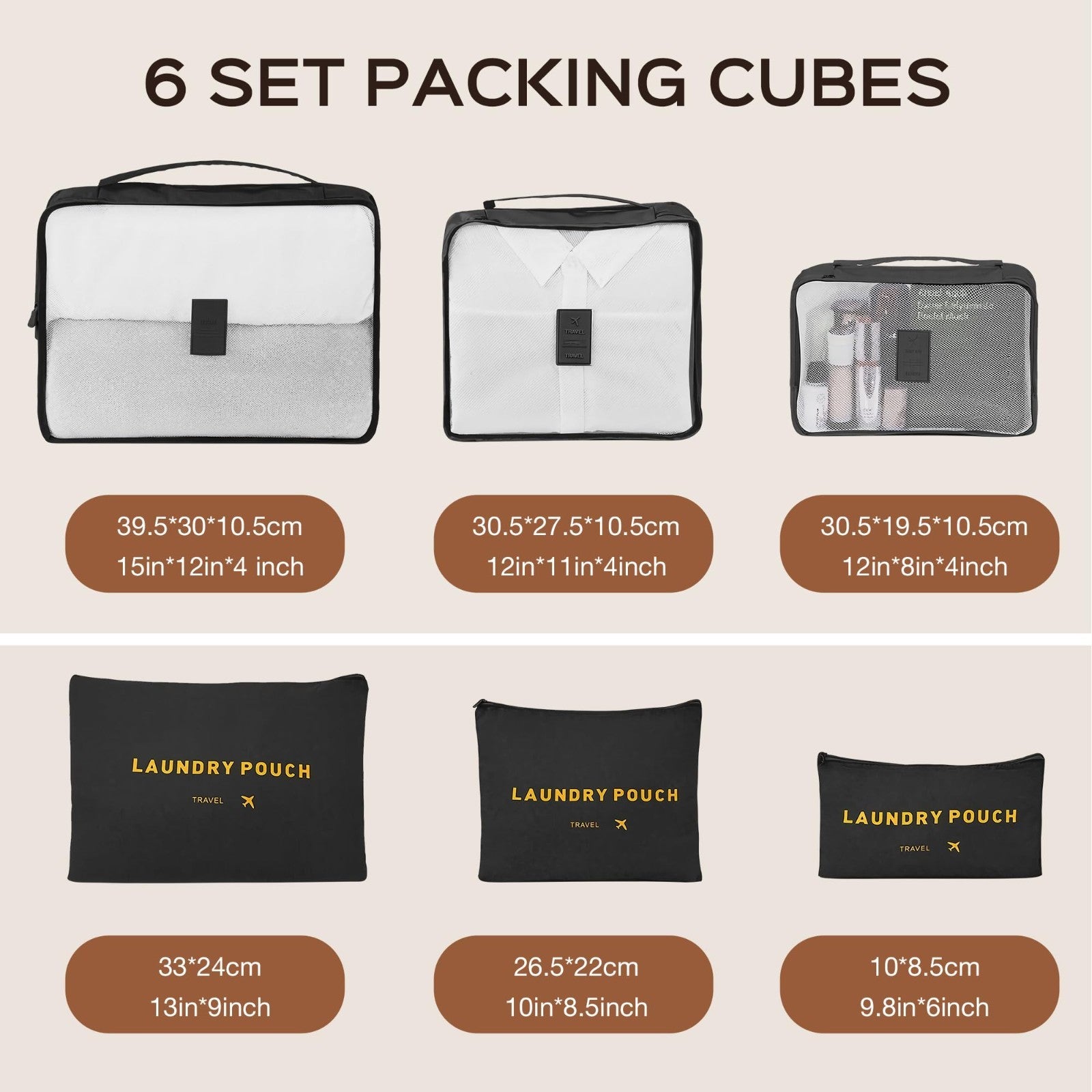 3 Piece Luggage Set - 20" 24" 28" ABS Hardshell Suitcases with Spinner Wheels &5