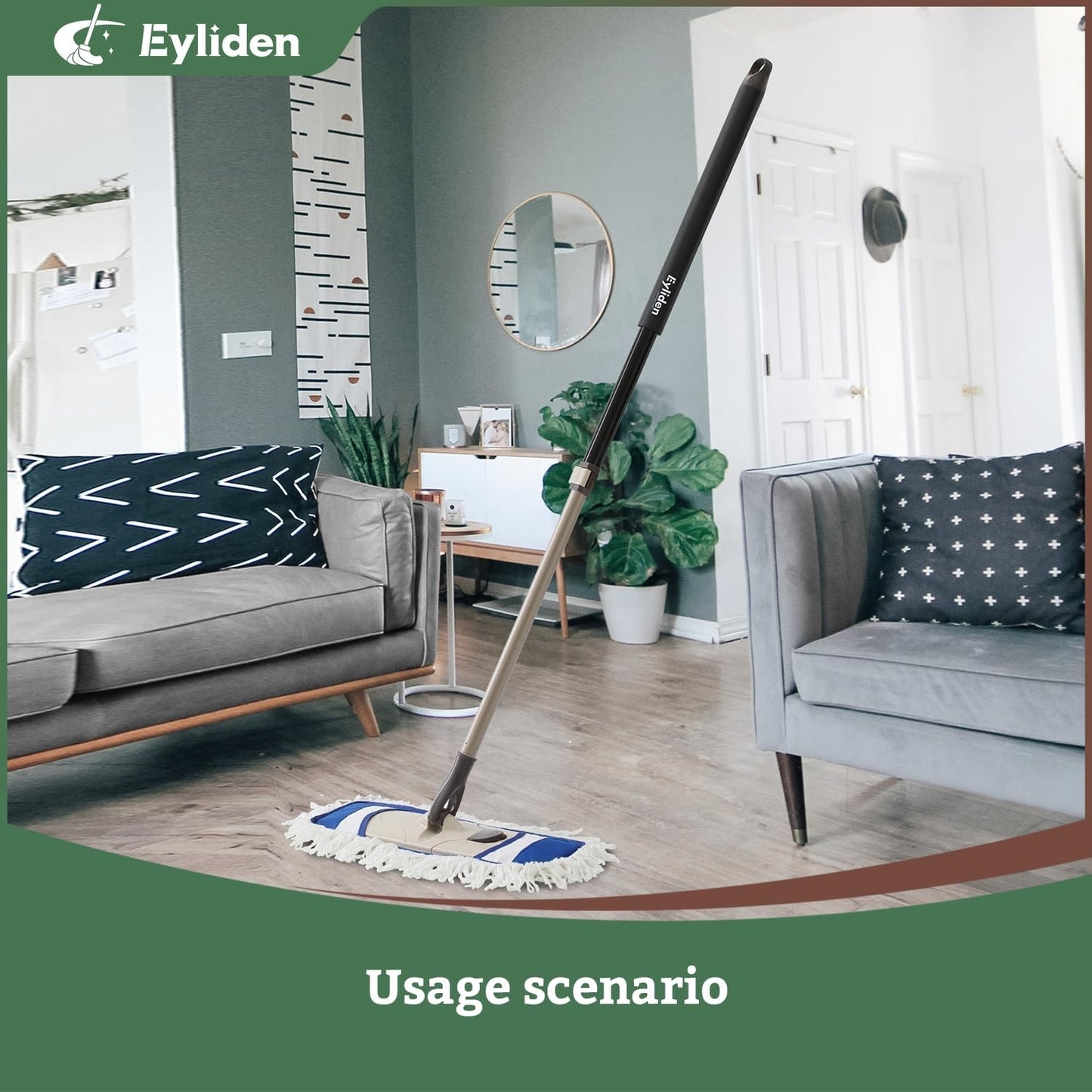 Dust Mop with 2 Microfiber Pads for Home & Commercial Cleaning - Quick Swap Tool7