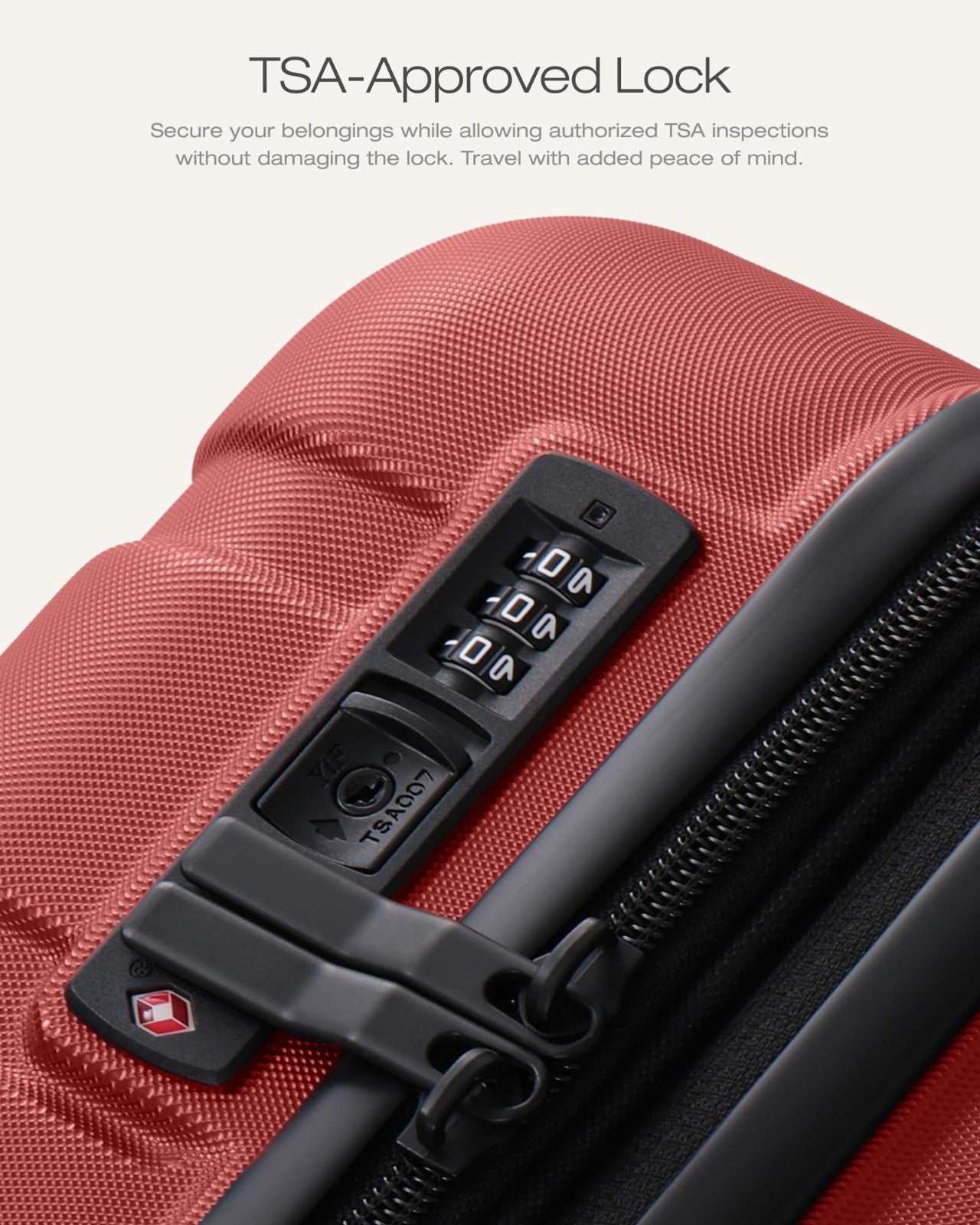 Lightweight Durable Hardshell Luggage Set - 3 Piece, Deep Red, 360° Spinner Whee7