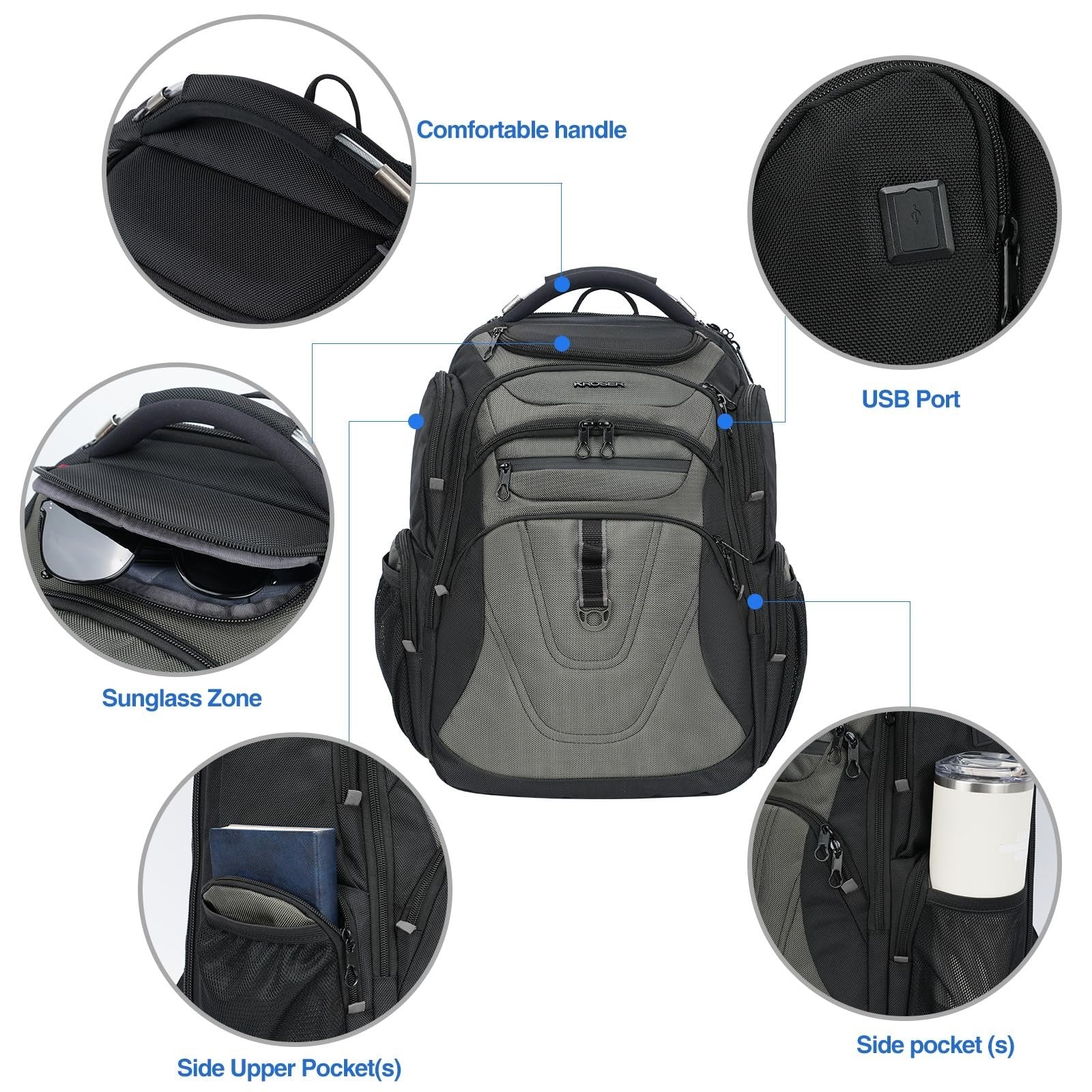 XXXL Travel Laptop Backpack 18.4 Inch, Waterproof Computer Bag for Men & Women4