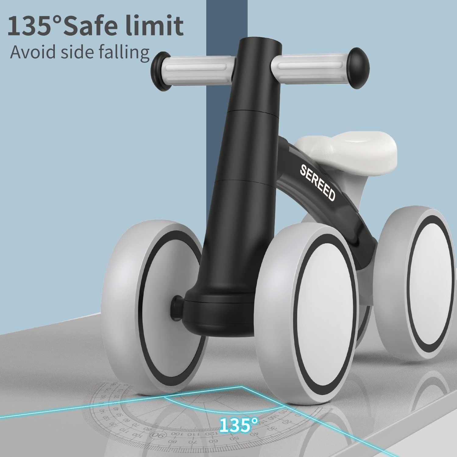 Toddler Balance Bike 12 24 Months | 4 Wheels Baby Bike for 1 Year Old | First Bi6