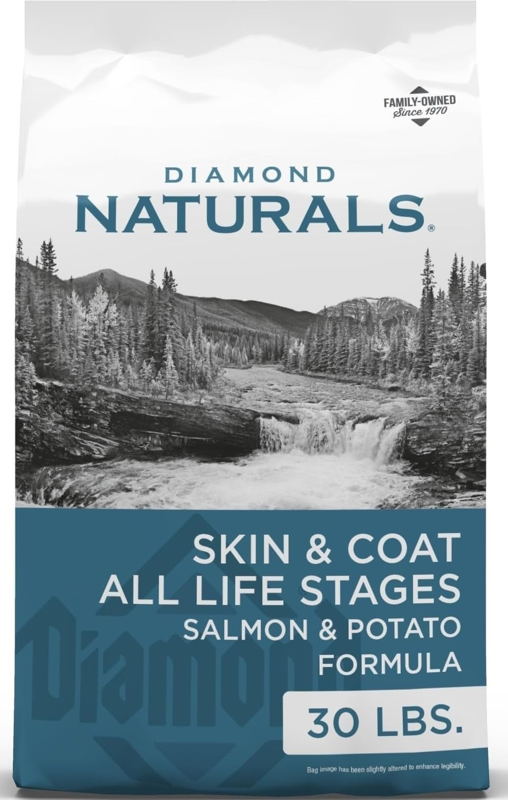 Premium Salmon Dry Dog Food for Puppies, Adults & Seniors   30lb Skin & Coat For0