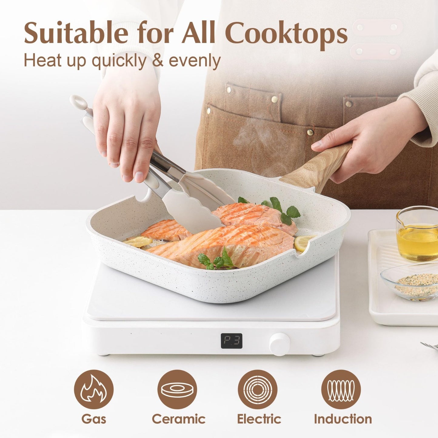 Optimized eBay Title:  "12-Inch Nonstick Ceramic Grill Pan - Durable, Non-Toxic6