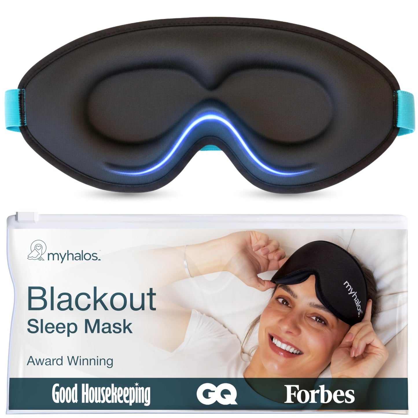 3D Blackout Sleep Mask for Men & Women | Breathable Eye Mask, Zero Pressure, Tra1