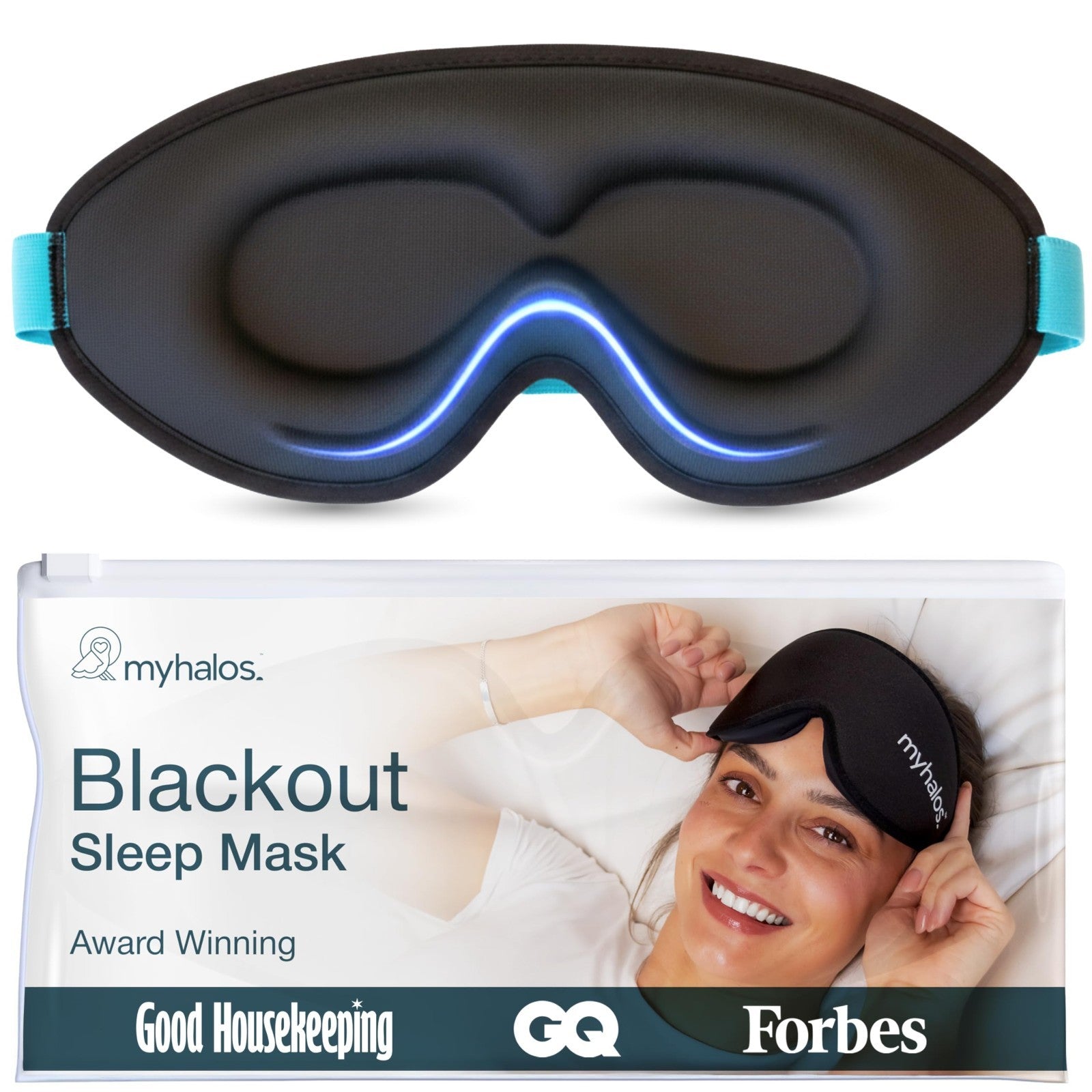 3D Blackout Sleep Mask for Men & Women | Breathable Eye Mask, Zero Pressure, Tra1