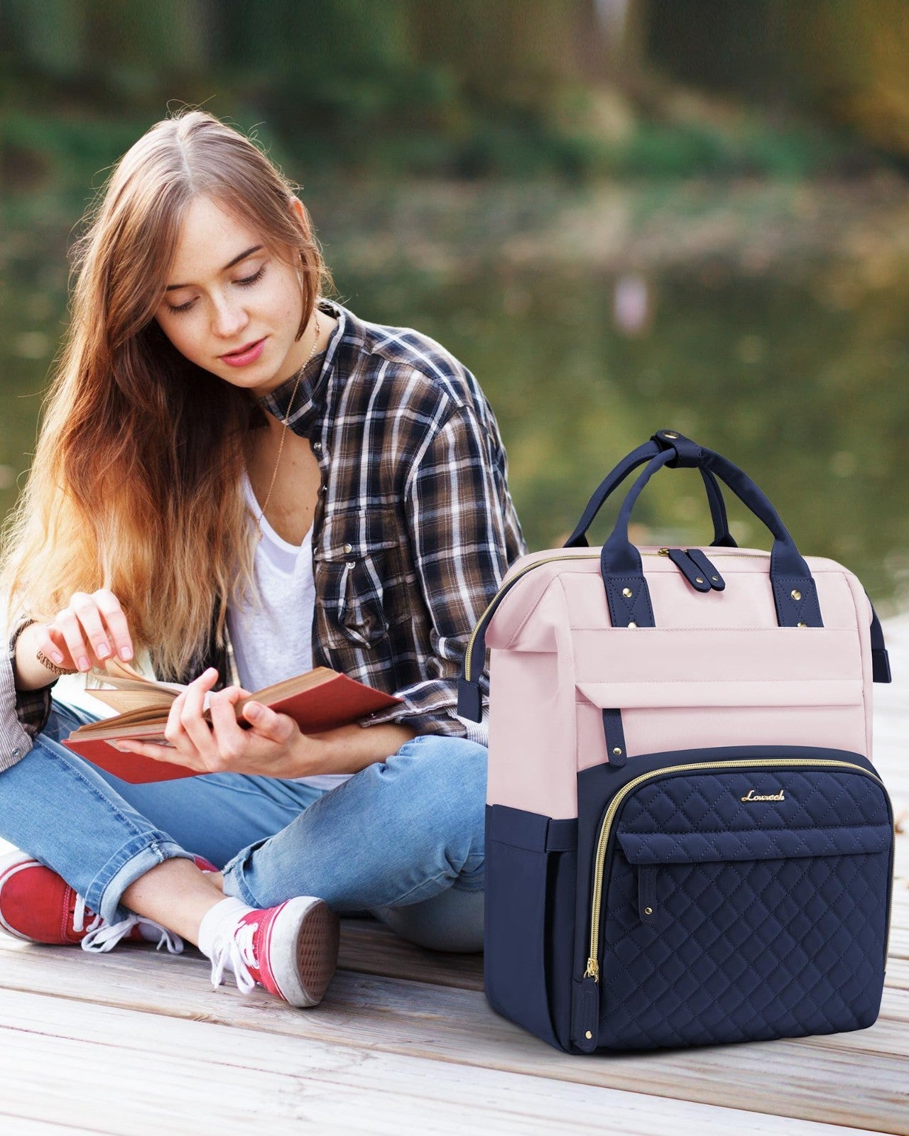 Stylish Quilted Laptop Backpack for Women   Perfect Work, Teacher & Nurse Bag2