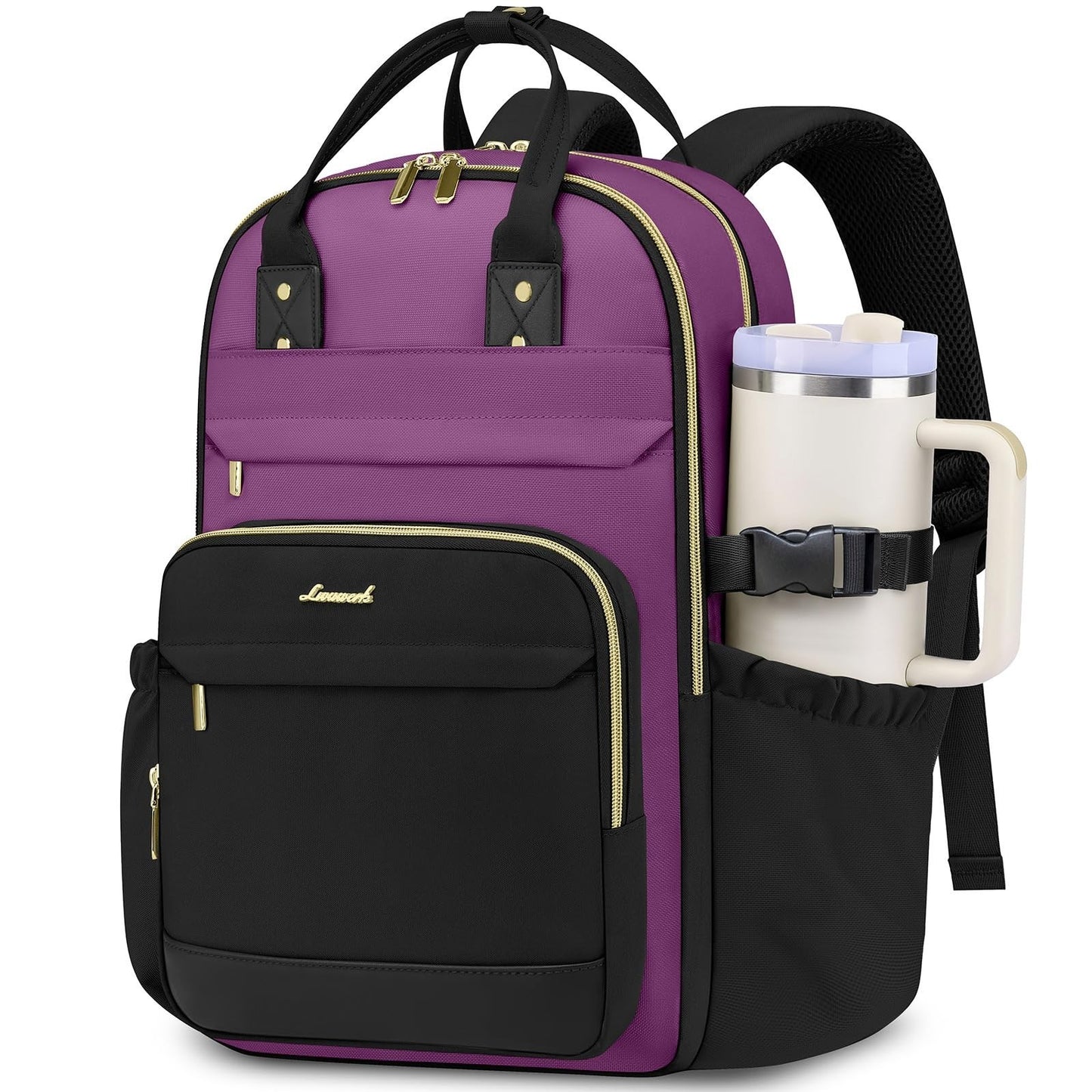 Waterproof Women's Laptop Backpack 15.6"   Large Capacity Travel Bookbag, Anti T1