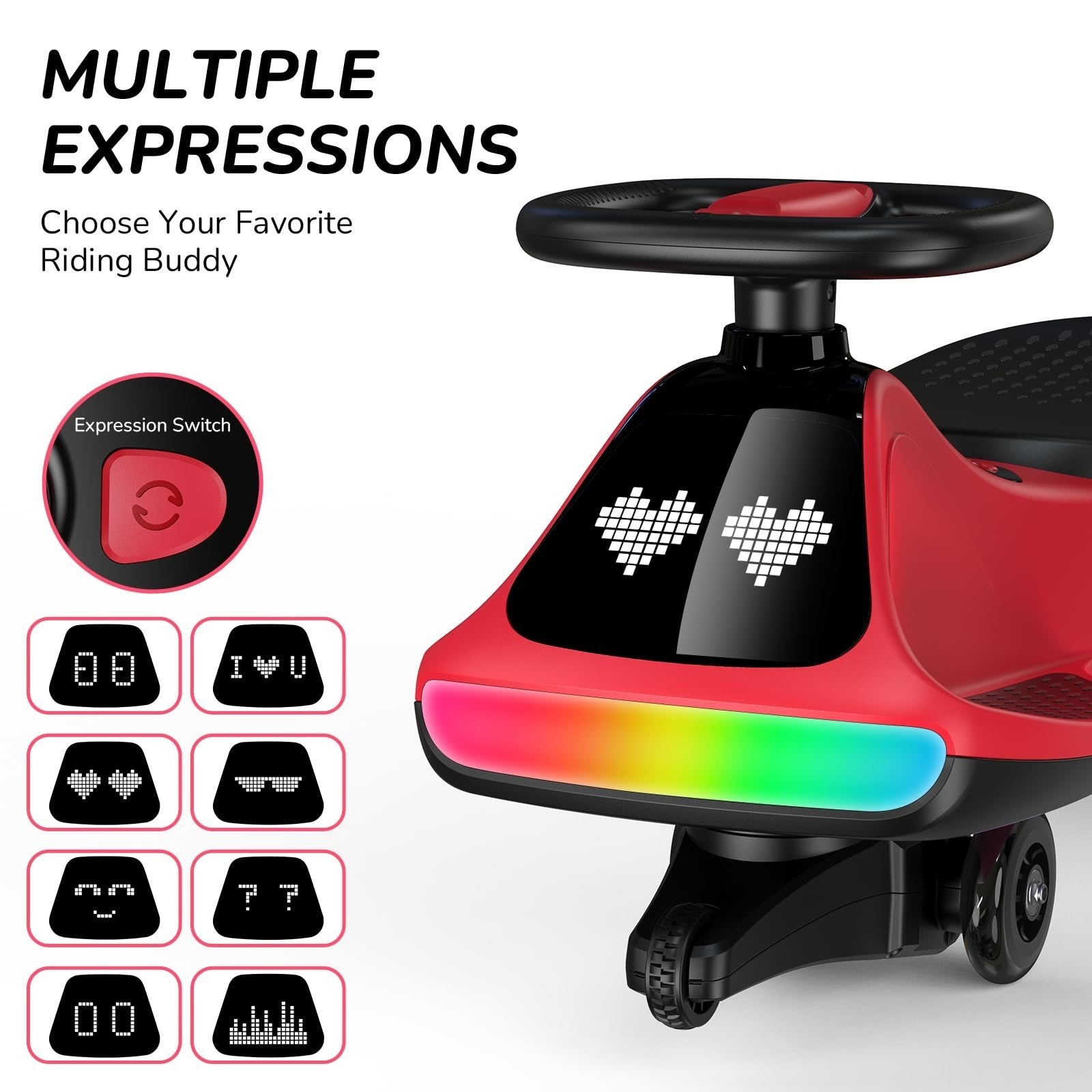 12V Electric Wiggle Car for Kids - Fun Ride-On Toy, Birthday Gift for Ages 3+4