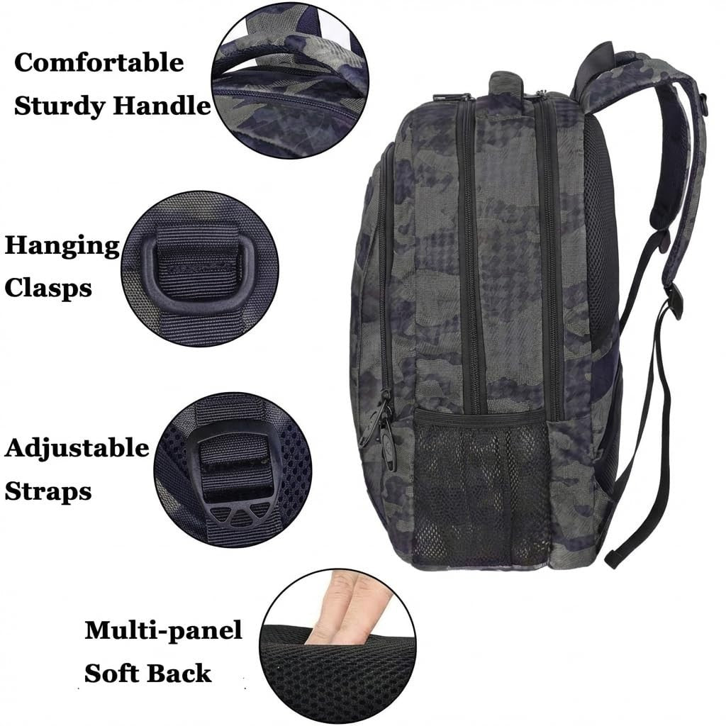 Extra Large 17.3 Inch Laptop Backpack, TSA Friendly Travel Bag, Grey, Durable &6