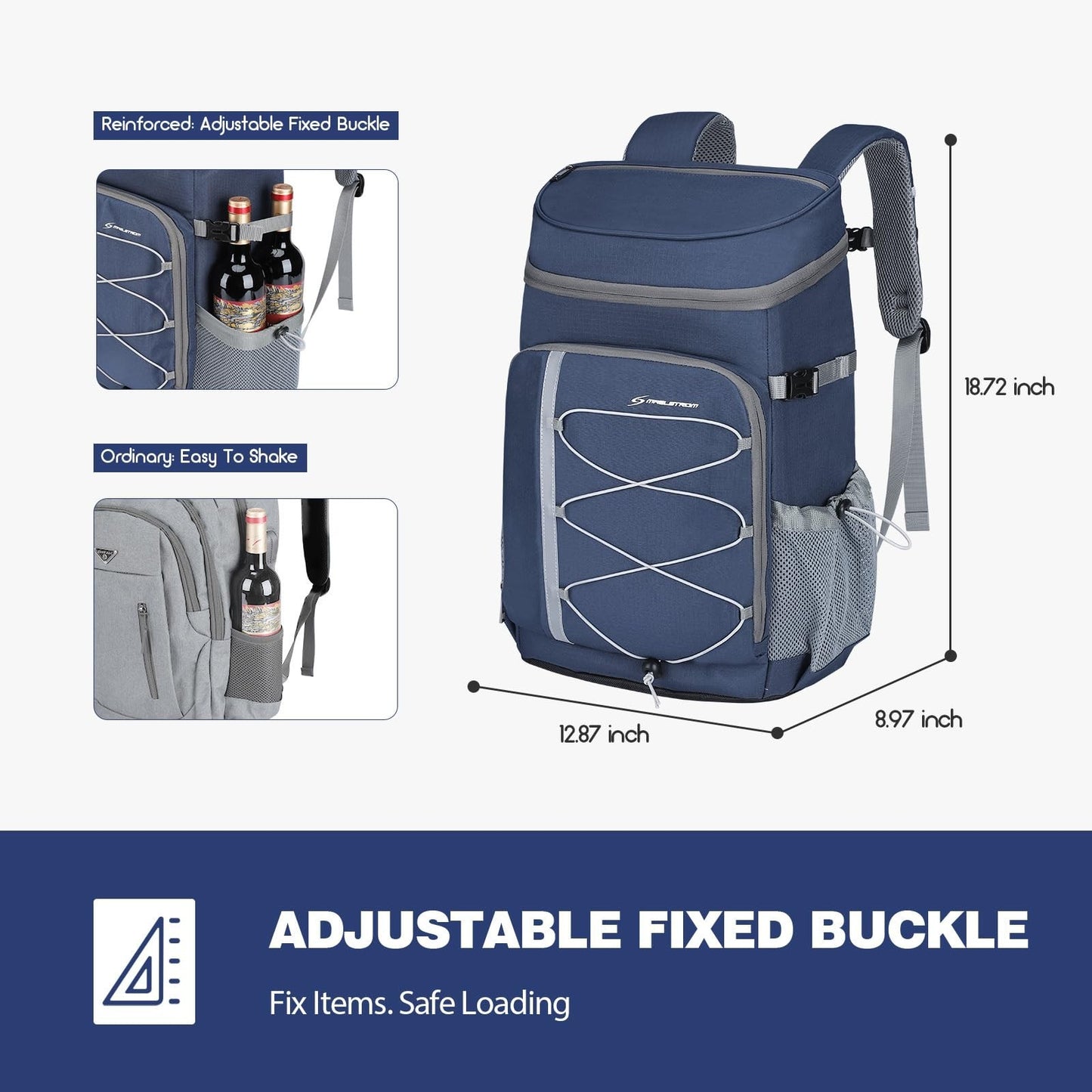 Insulated Soft Cooler Backpack - 35/50 Can Capacity for Camping, Hiking & Beach5