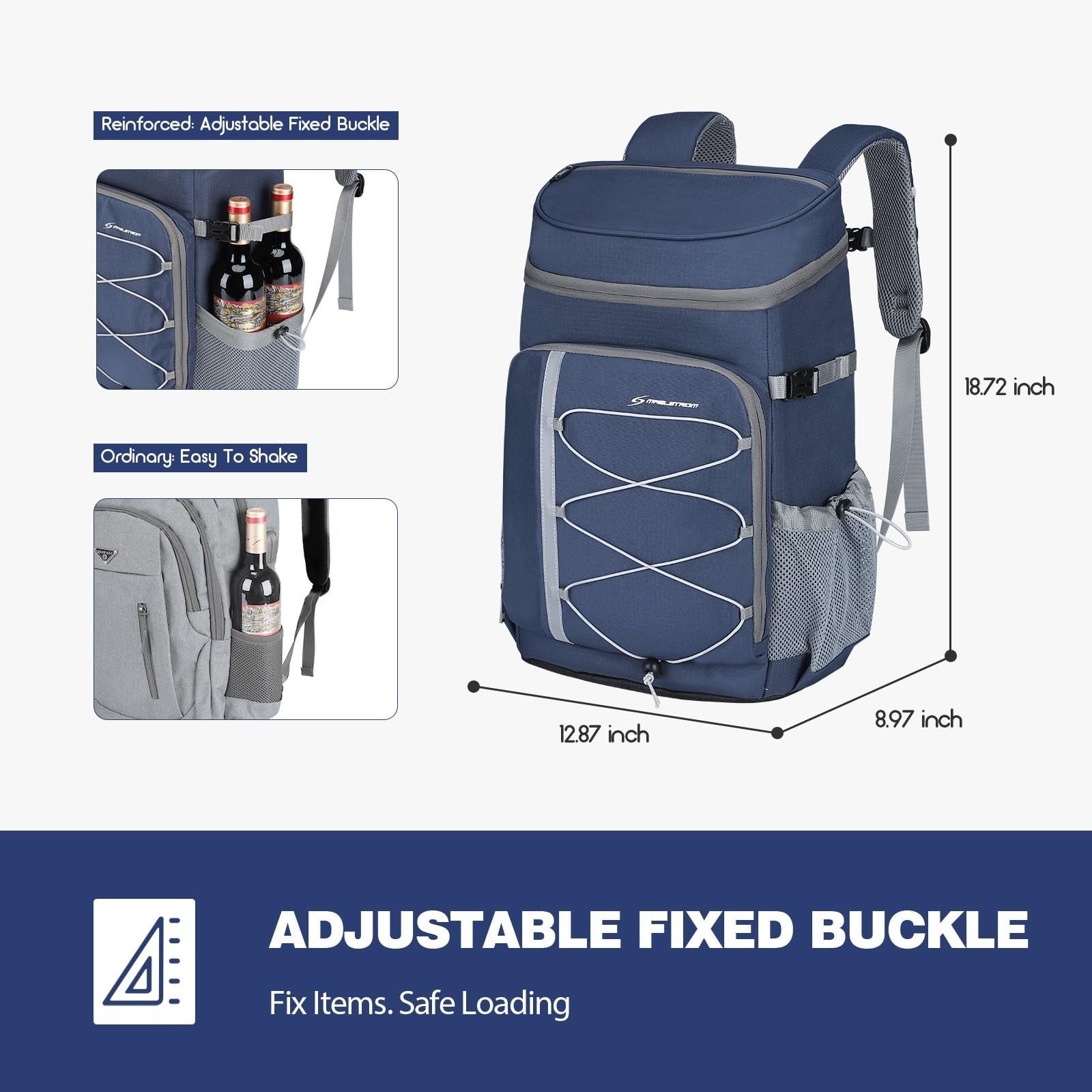 Insulated Soft Cooler Backpack - 35/50 Can Capacity for Camping, Hiking & Beach5