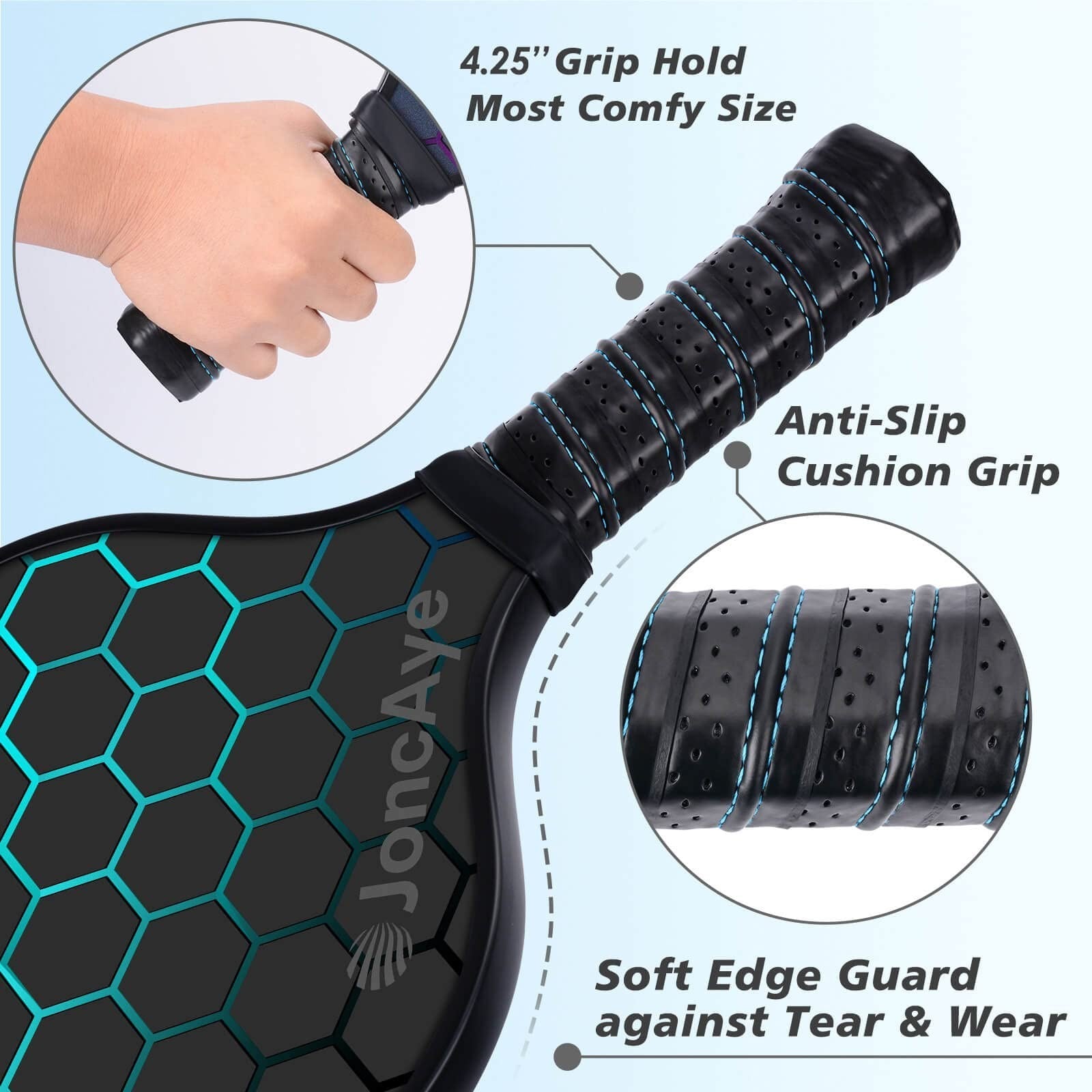 Pickleball Paddle Set of 4 or 2 - USAPA Approved, Lightweight Rackets for All Ag5