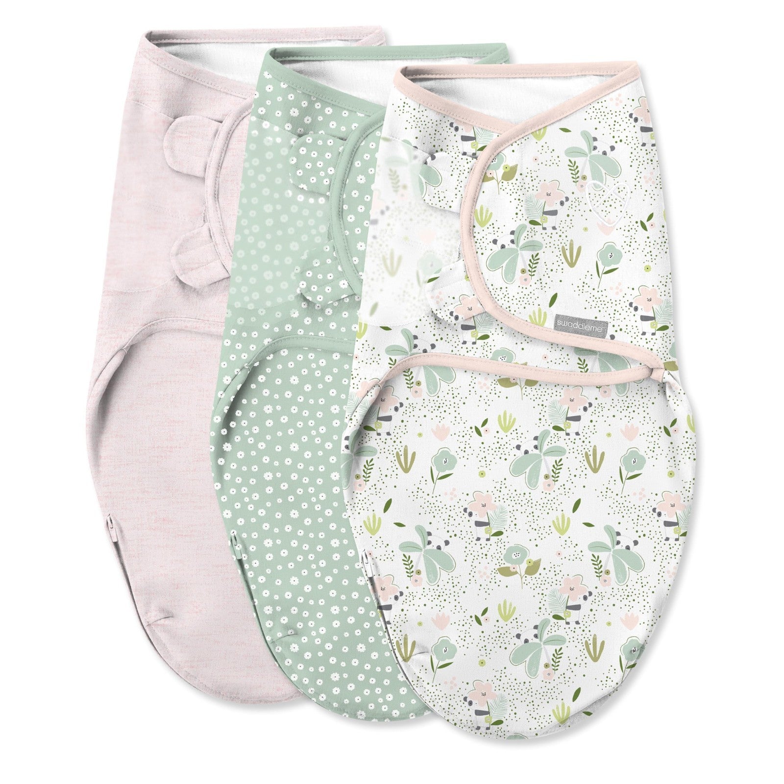 Easy Change Baby Swaddle 3-Pack, Size S/M (0-3 Months, 7-14 lbs), Zipper Design0