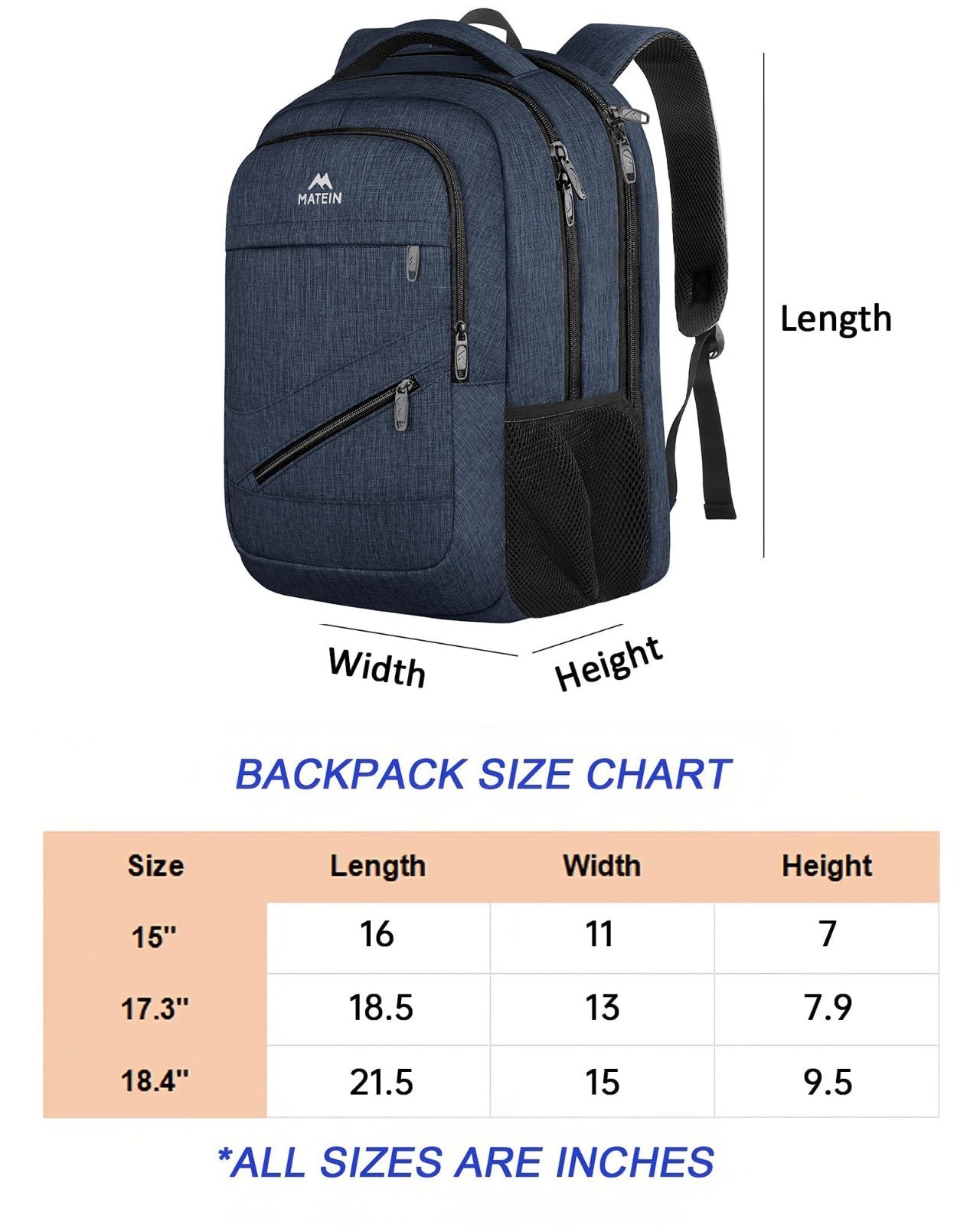 Extra Large Travel Laptop Backpack 50L for Men, Water Resistant Carry On Bag8