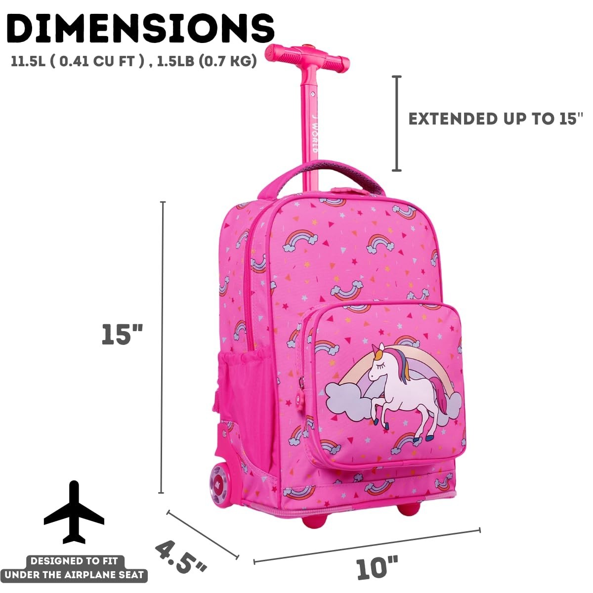 Sparkle Rolling Backpack for Kids   Lightweight, Durable, School Travel Bag6