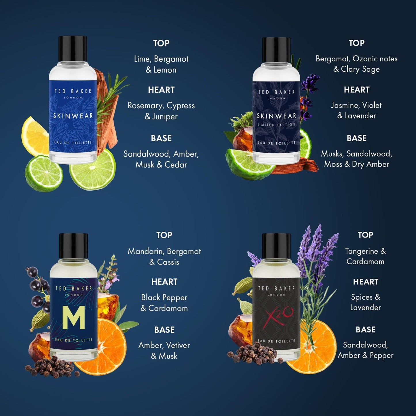Mini Cologne Gift Set for Him - Travel Friendly 4x15ml Fragrances, Perfect for T5