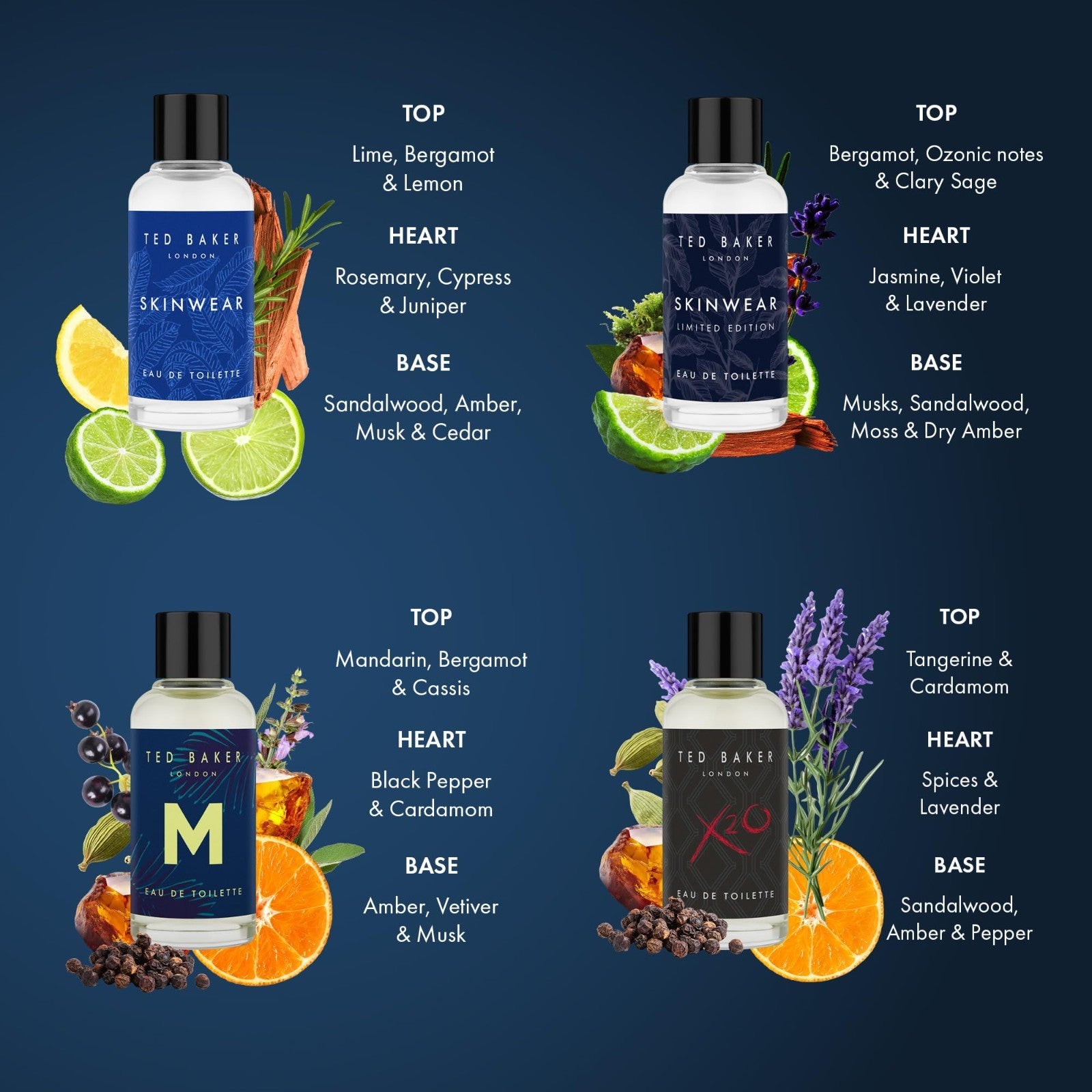 Mini Cologne Gift Set for Him - Travel Friendly 4x15ml Fragrances, Perfect for T5