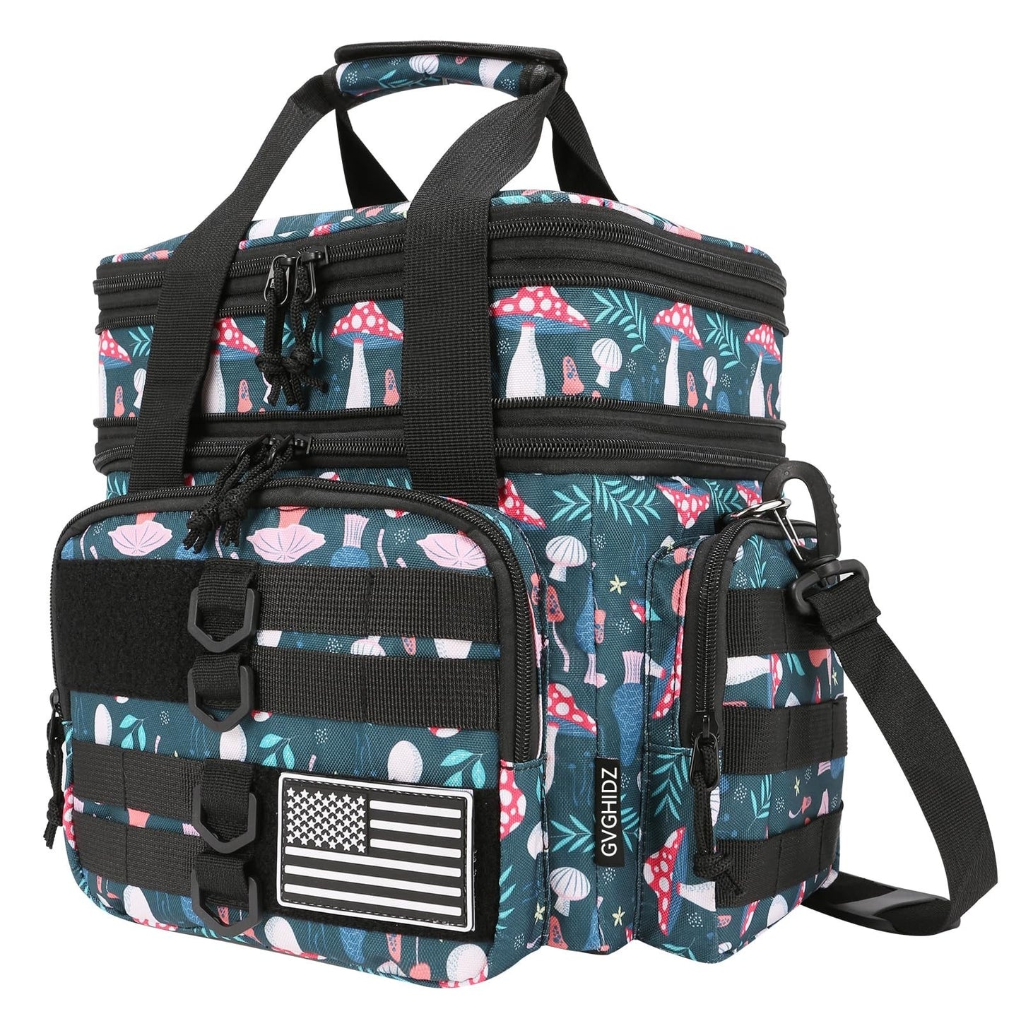 Insulated Tactical Lunch Bag - Large Leakproof Cooler with Dual Compartments, Wa1