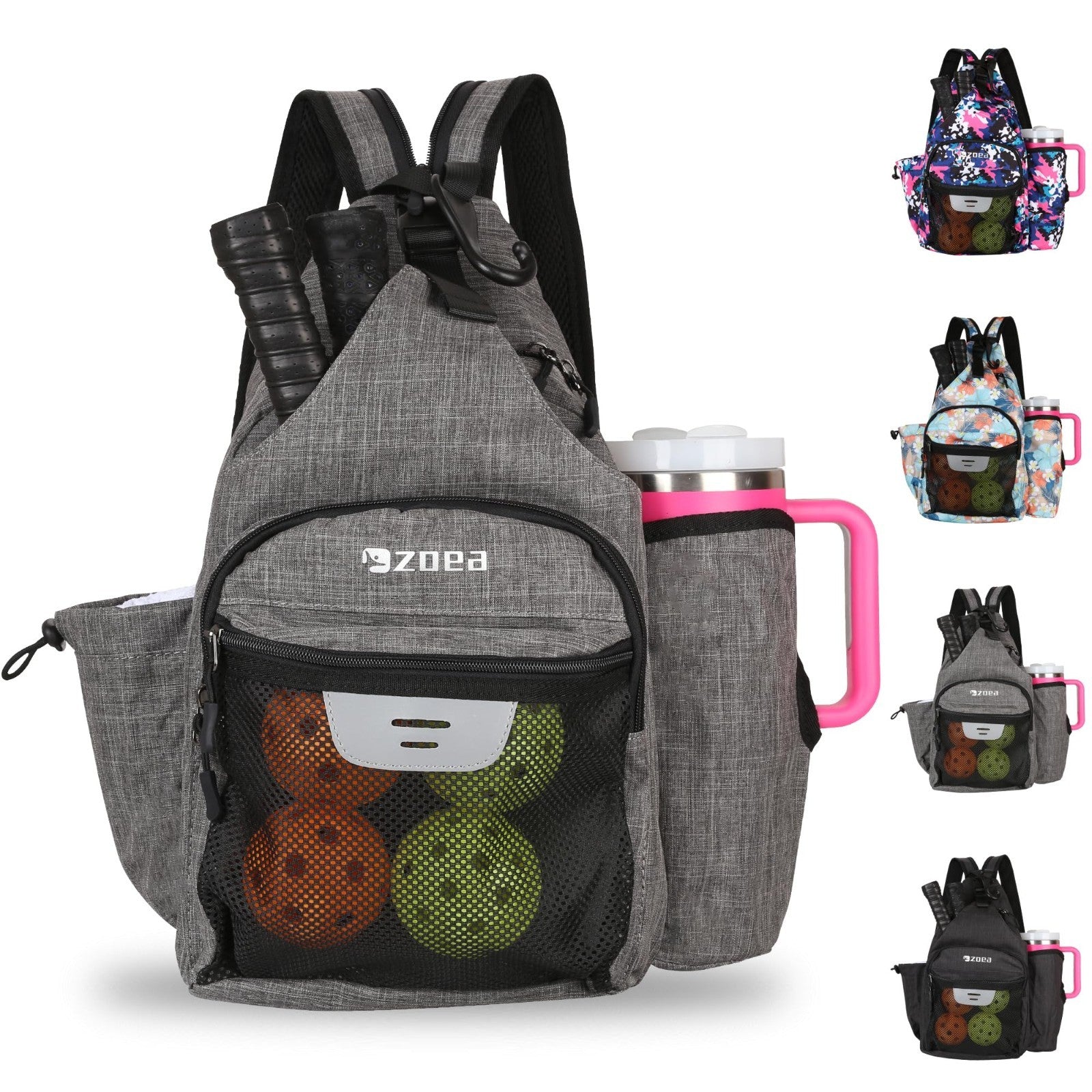 Pickleball Backpack Bag - Waterproof, Holds 4 Paddles, 7 Pockets, Fits 40oz Tumb1