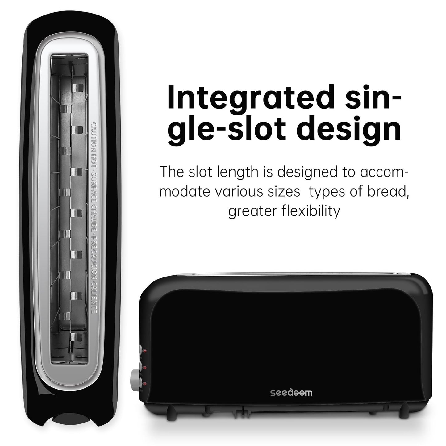 Slim 2-Slice Toaster with Long Slot for Bagels & Artisan Bread, 6 Shade Settings3