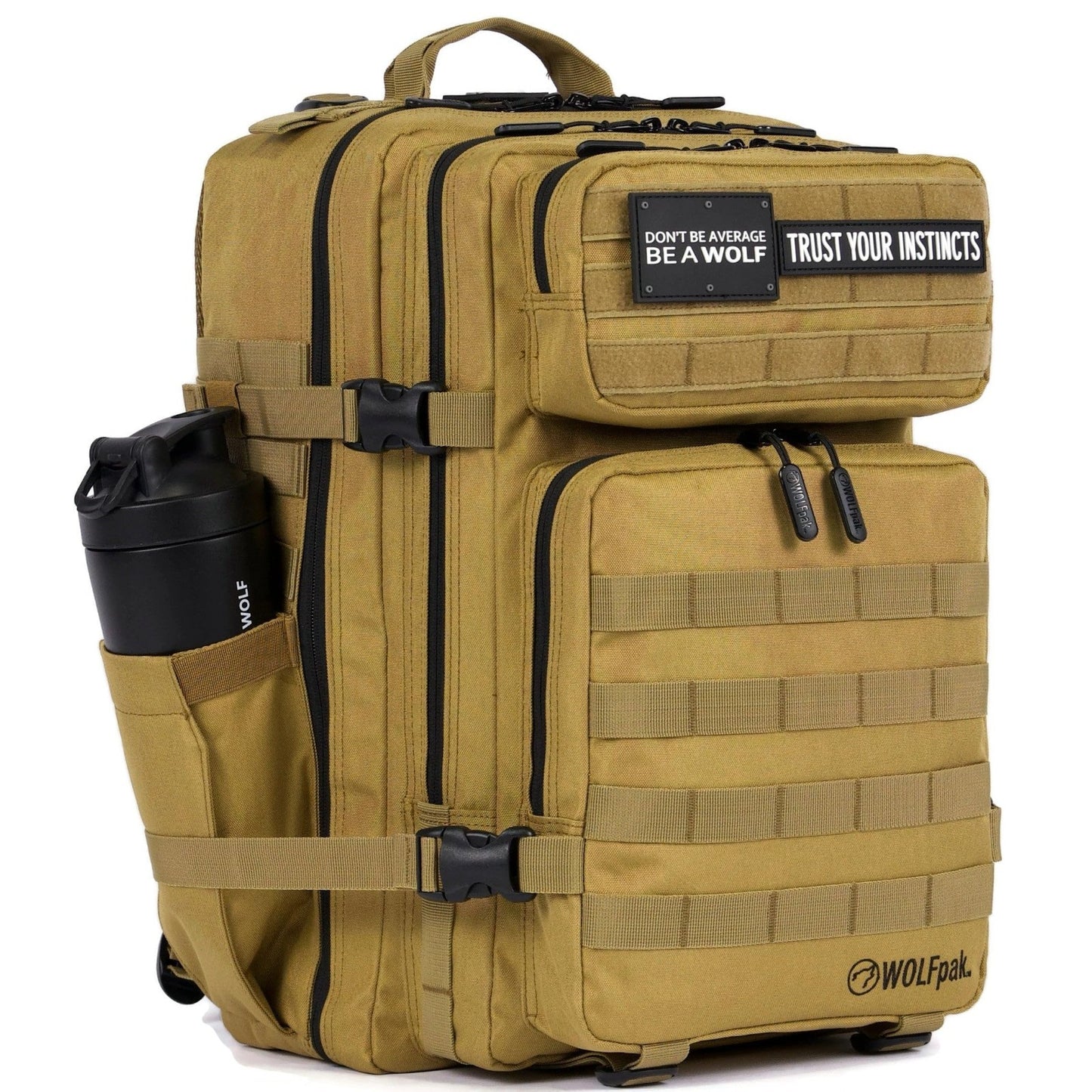 Durable 45L Waterproof Gym Backpack   MOLLE Webbing, Laptop Pocket, 1000D Oxford4