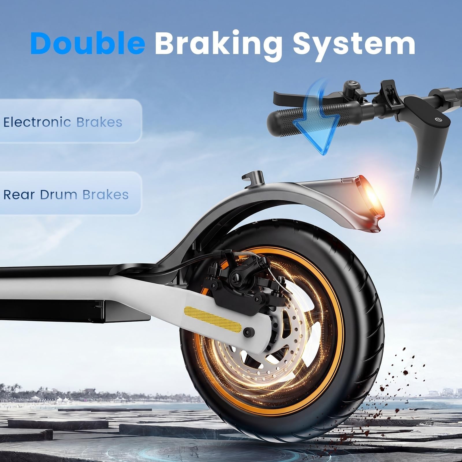 High-Power Electric Scooter for Adults & Teens, 1200W/1000W/500W Motor, 10"/8.5"3