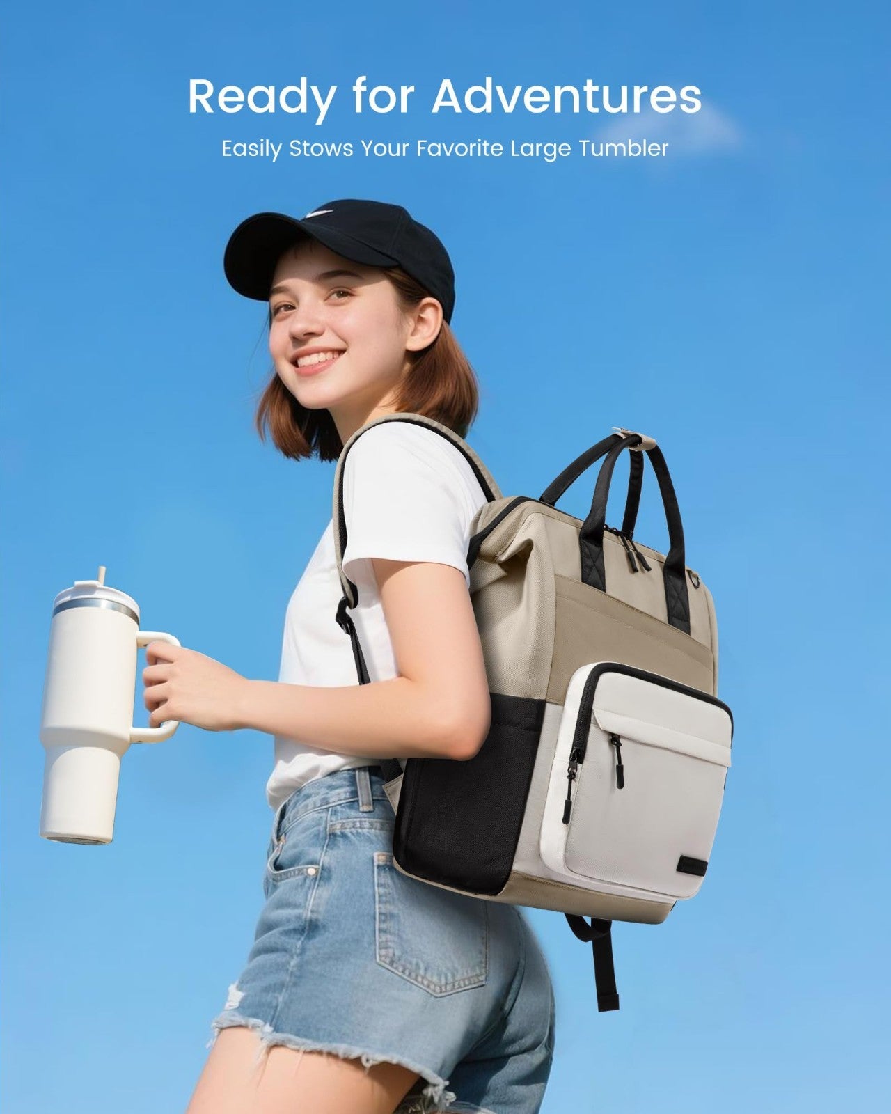 Stylish 15.6" Laptop Backpack for Women   Water Resistant, Large Capacity Travel1
