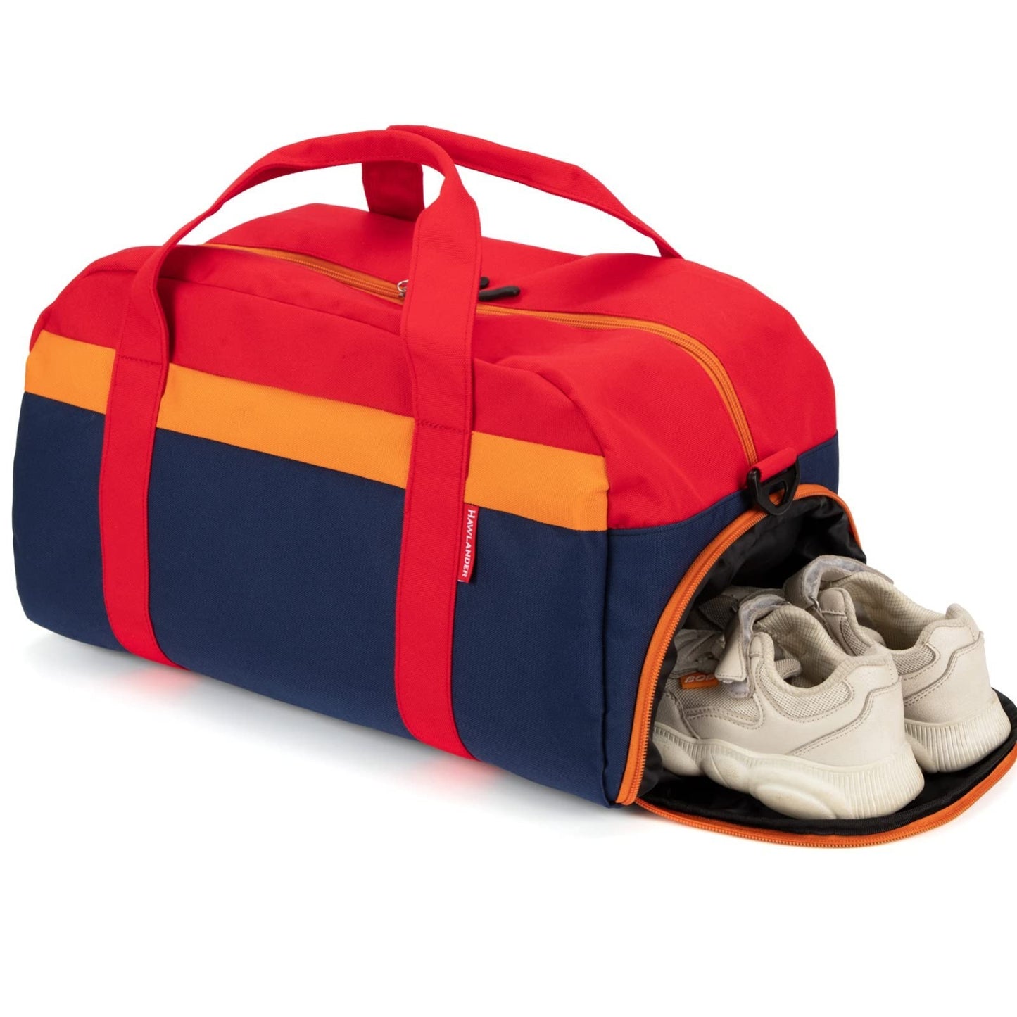 Kids 18" Duffle Bag - Navy Red, Perfect for Weekender, Sports, Overnight Travel5