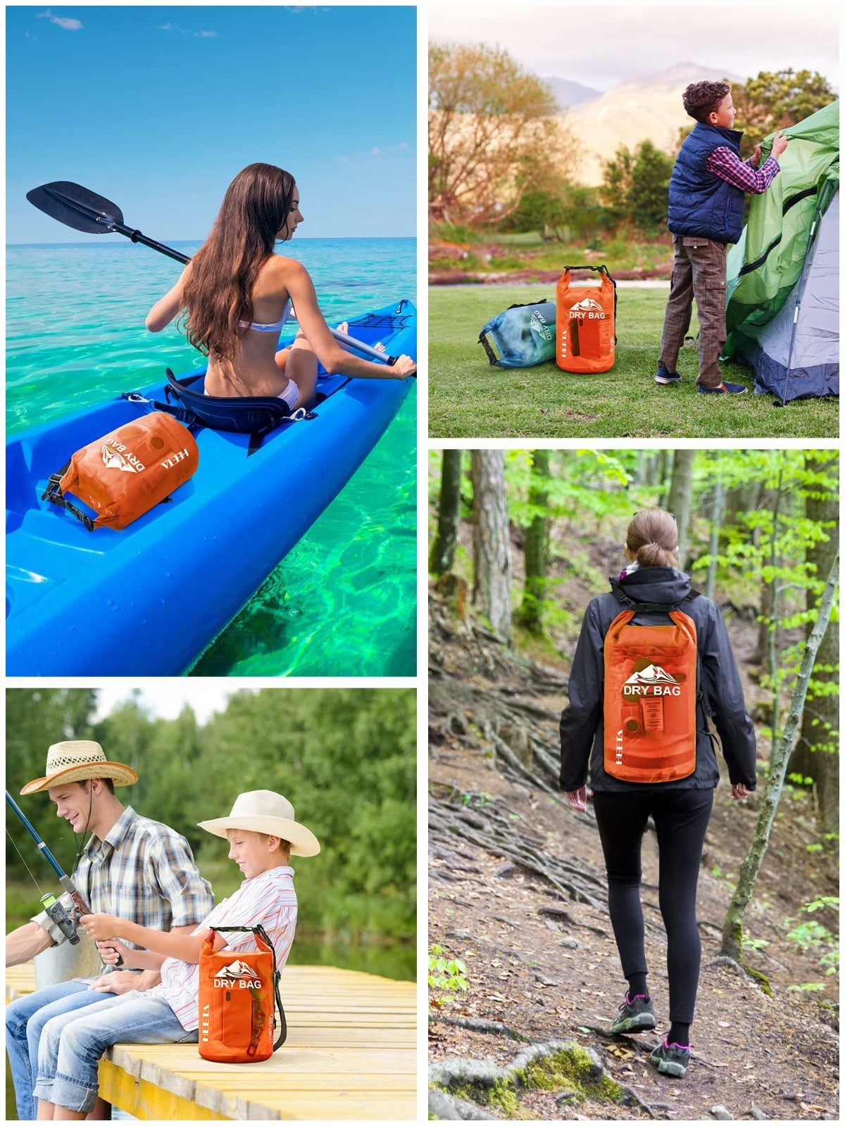 Waterproof Dry Bag for Travel, Kayaking, Boating - Lightweight Roll Top Storage5