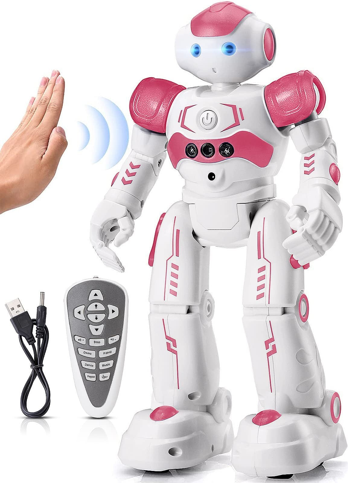 Remote Control Gesture Sensing Robot Toy for Kids Age 3 8   Pink Birthday Gift1